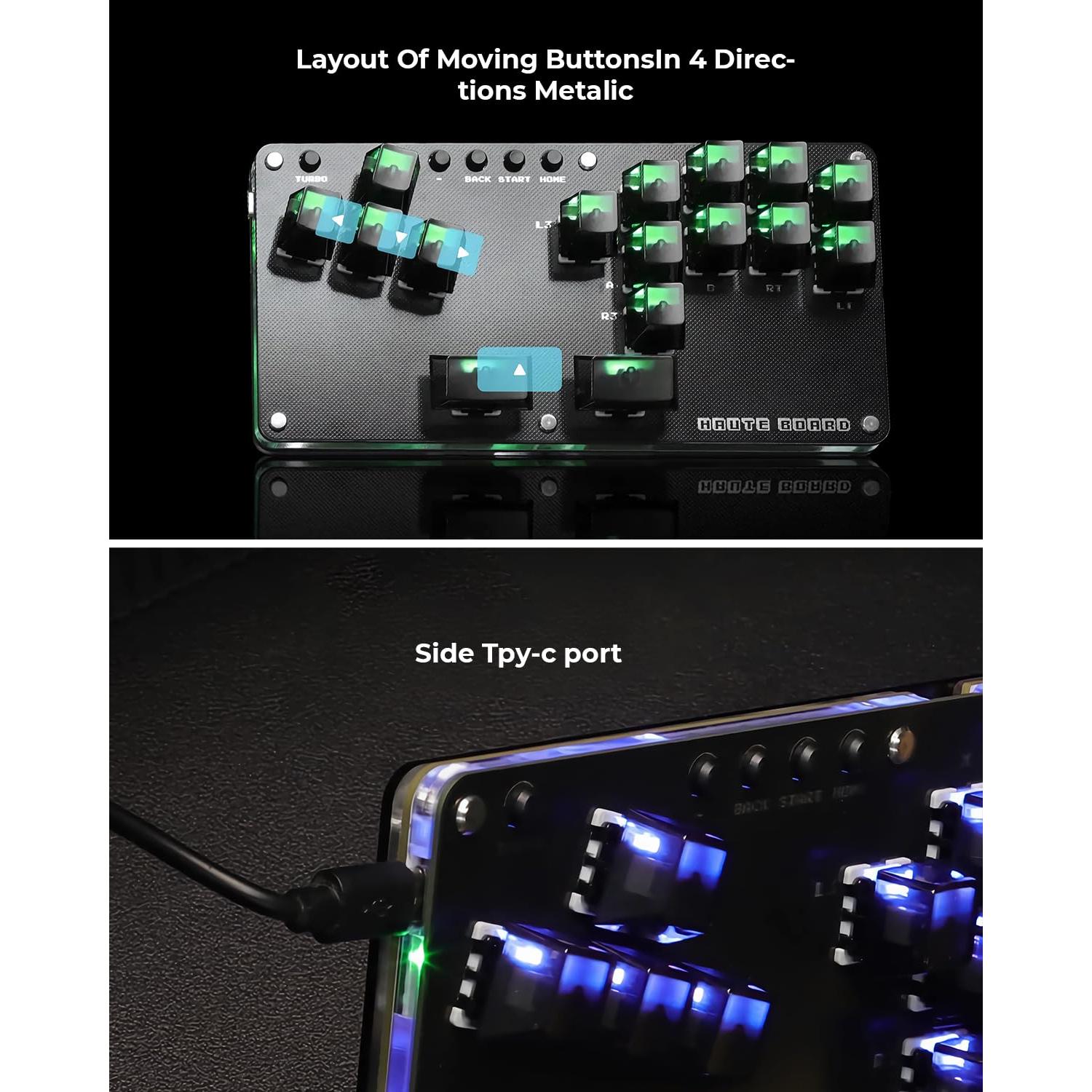 Controlador de Arcade Sehawei MINI-PLUS 16 Teclas Turbo PC/PS4/Switch