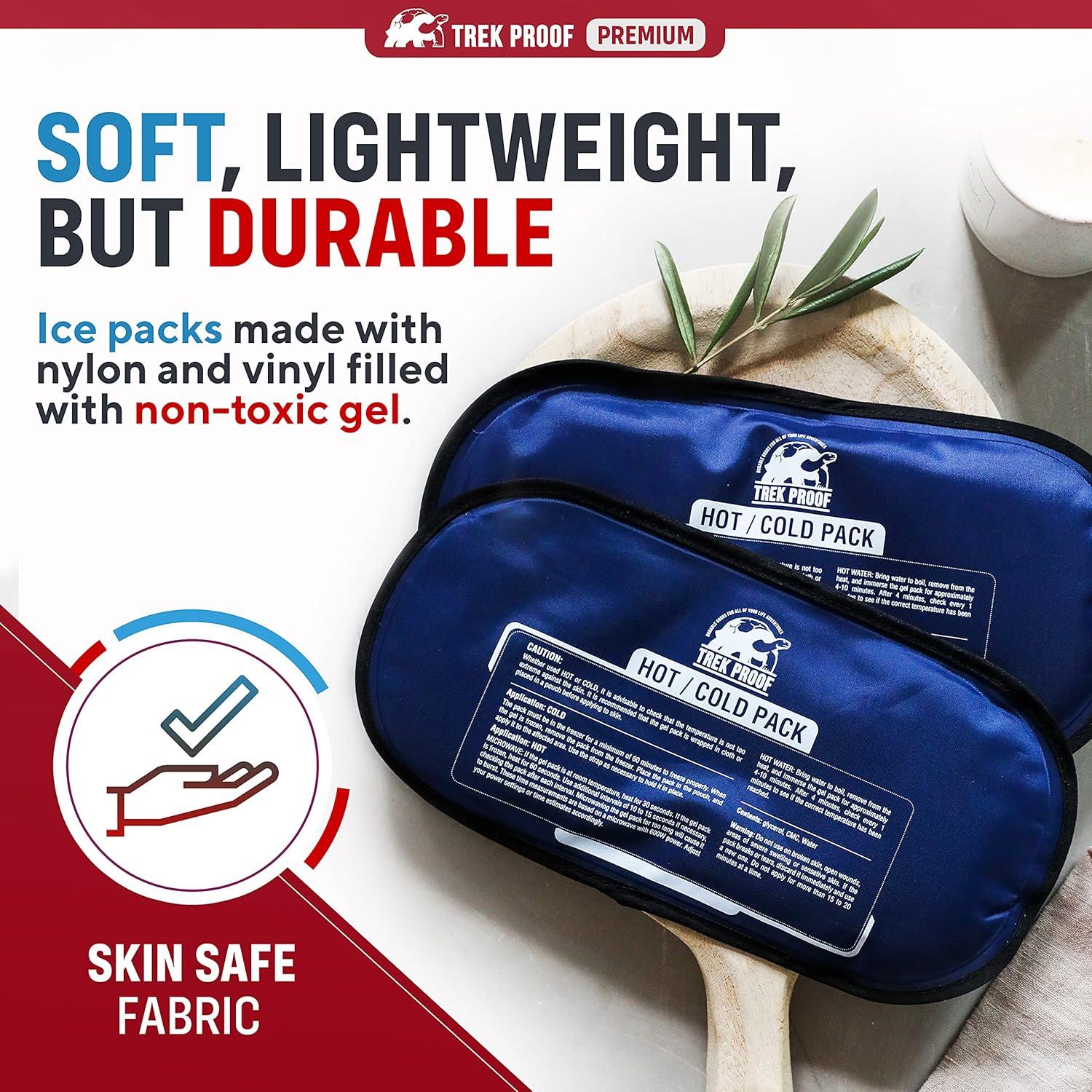 Compresas de Hielo Reutilizables TrekProof - Alivio Dolor Articulaciones y Músculos (2 Paquetes)
