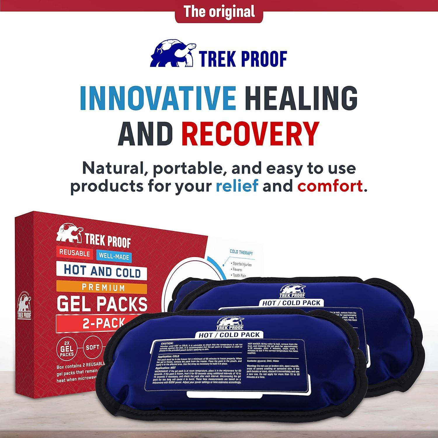 Compresas de Hielo Reutilizables TrekProof - Alivio Dolor Articulaciones y Músculos (2 Paquetes)