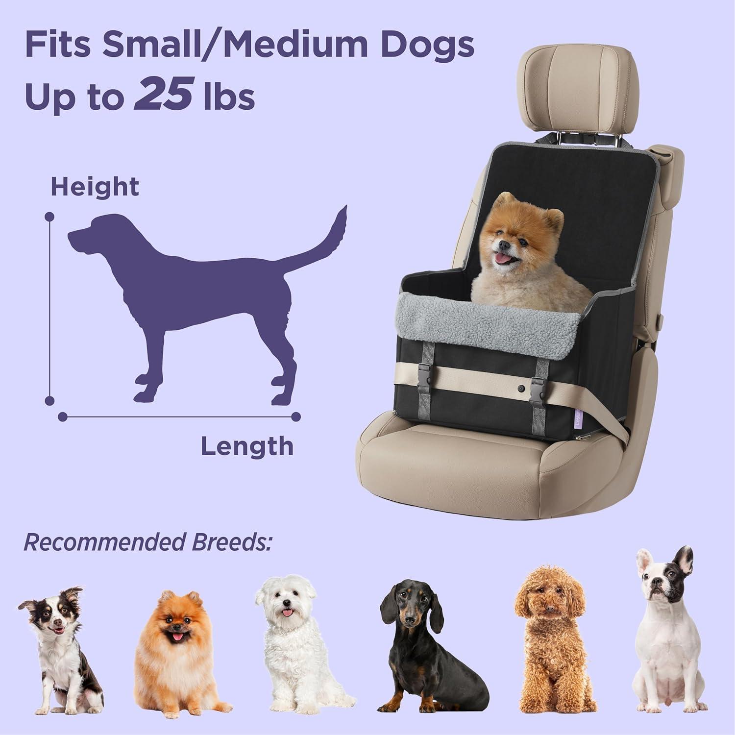 Asiento de Coche para Perros Lesure Negro Plegable 11.34kg