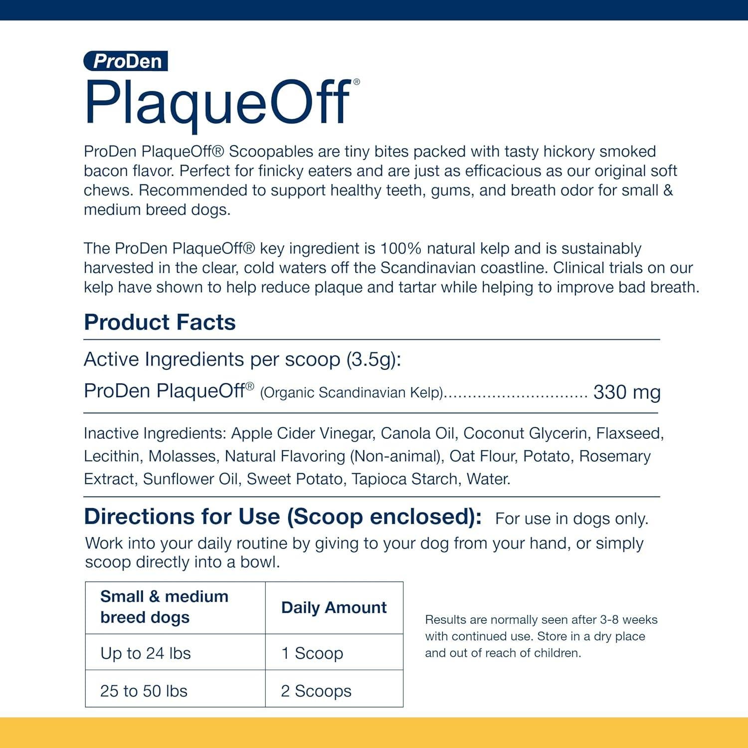 ProDen PlaqueOff Chews Suaves 45g - Salud Dental Perros y Gatos