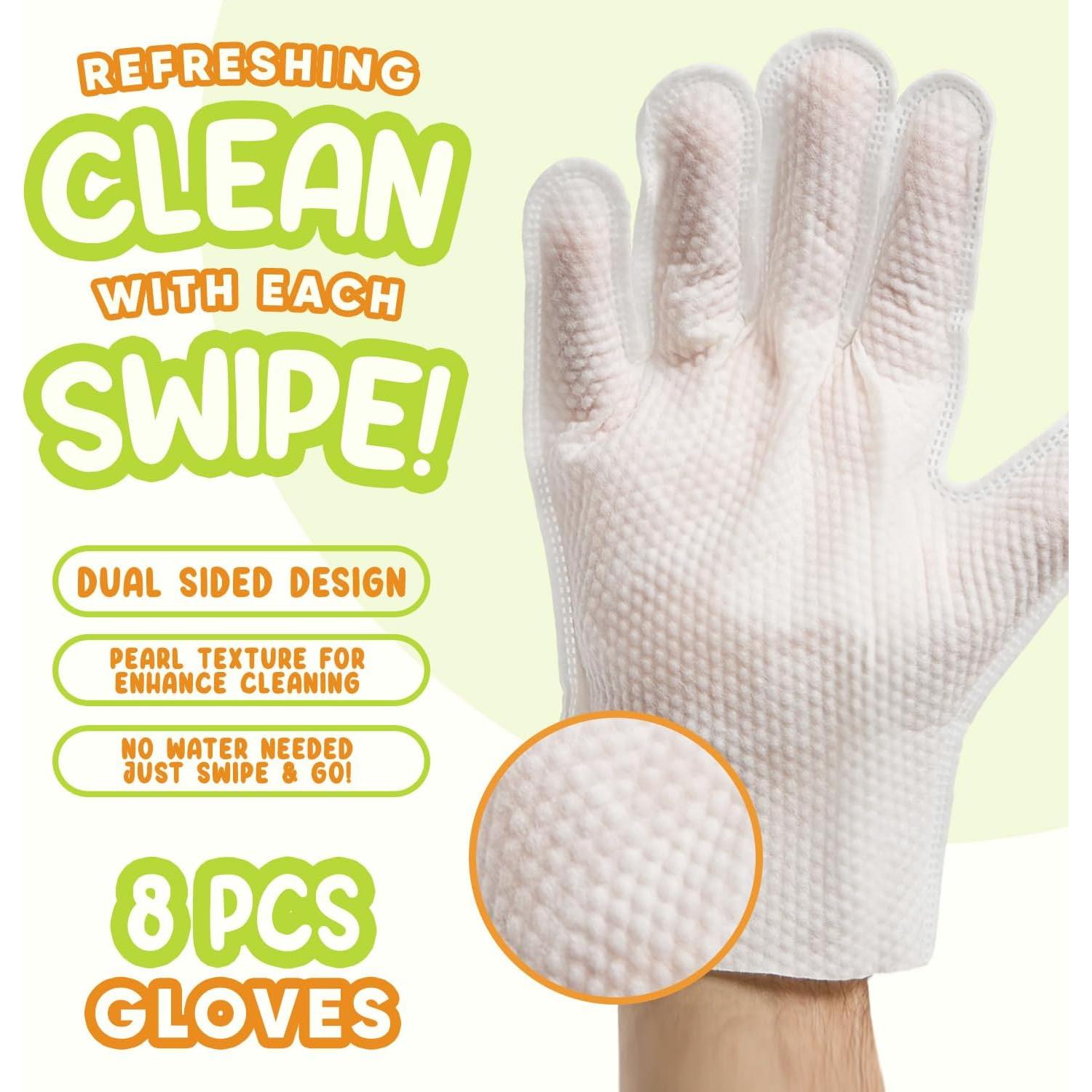 Toallitas de Guante para Mascotas GoEcoVita - 8 Paquete