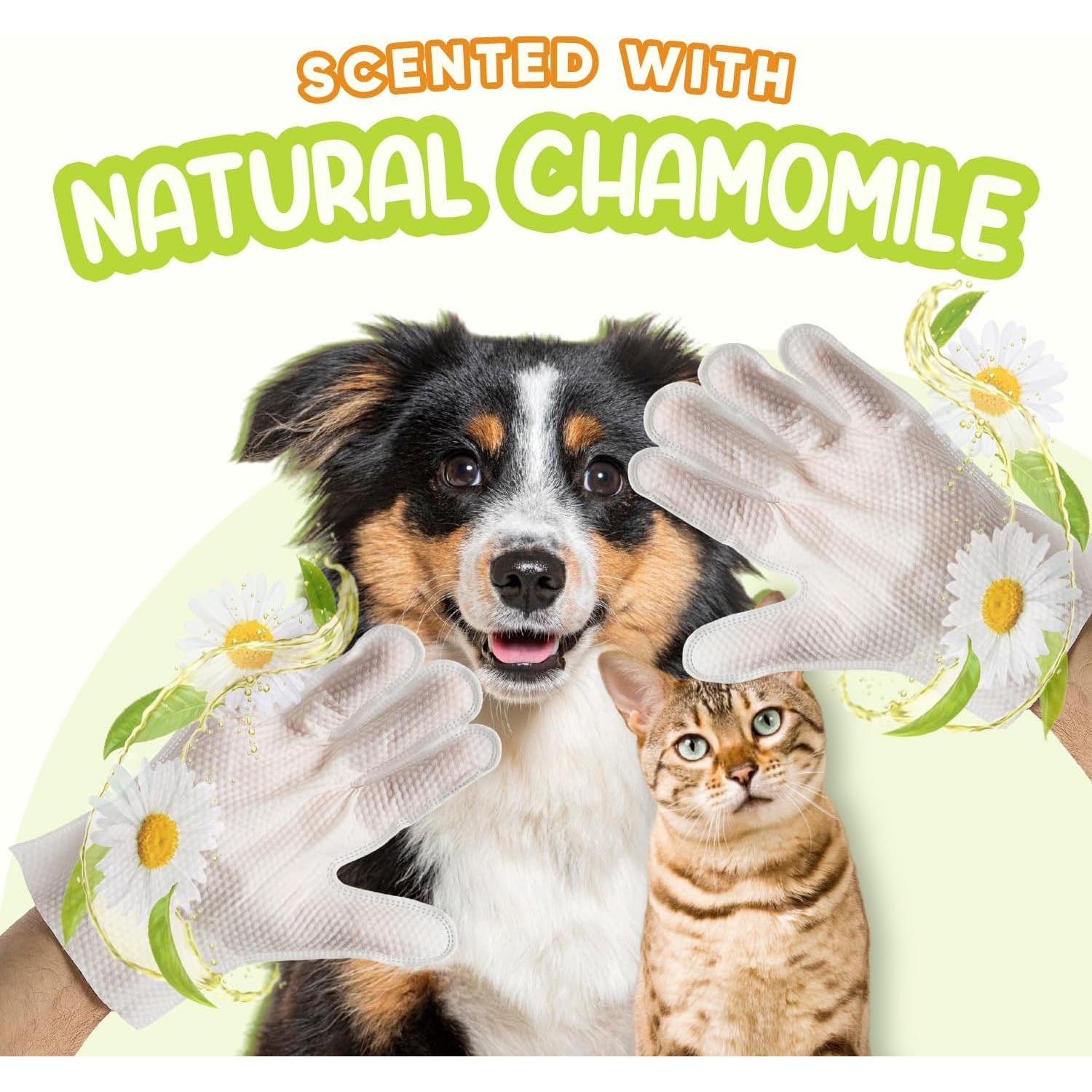 Toallitas de Guante para Mascotas GoEcoVita - 8 Paquete