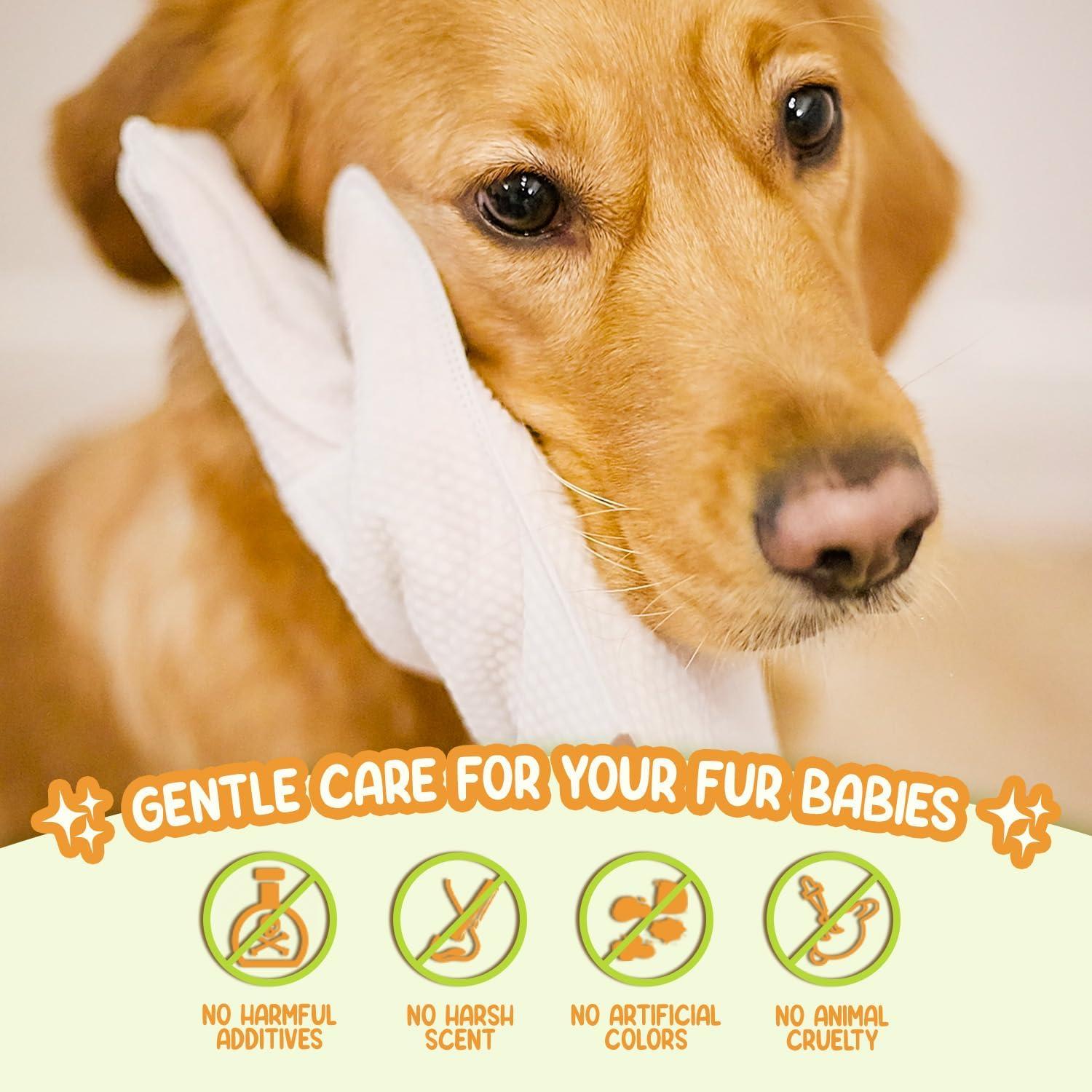 Toallitas de Guante para Mascotas GoEcoVita - 8 Paquete