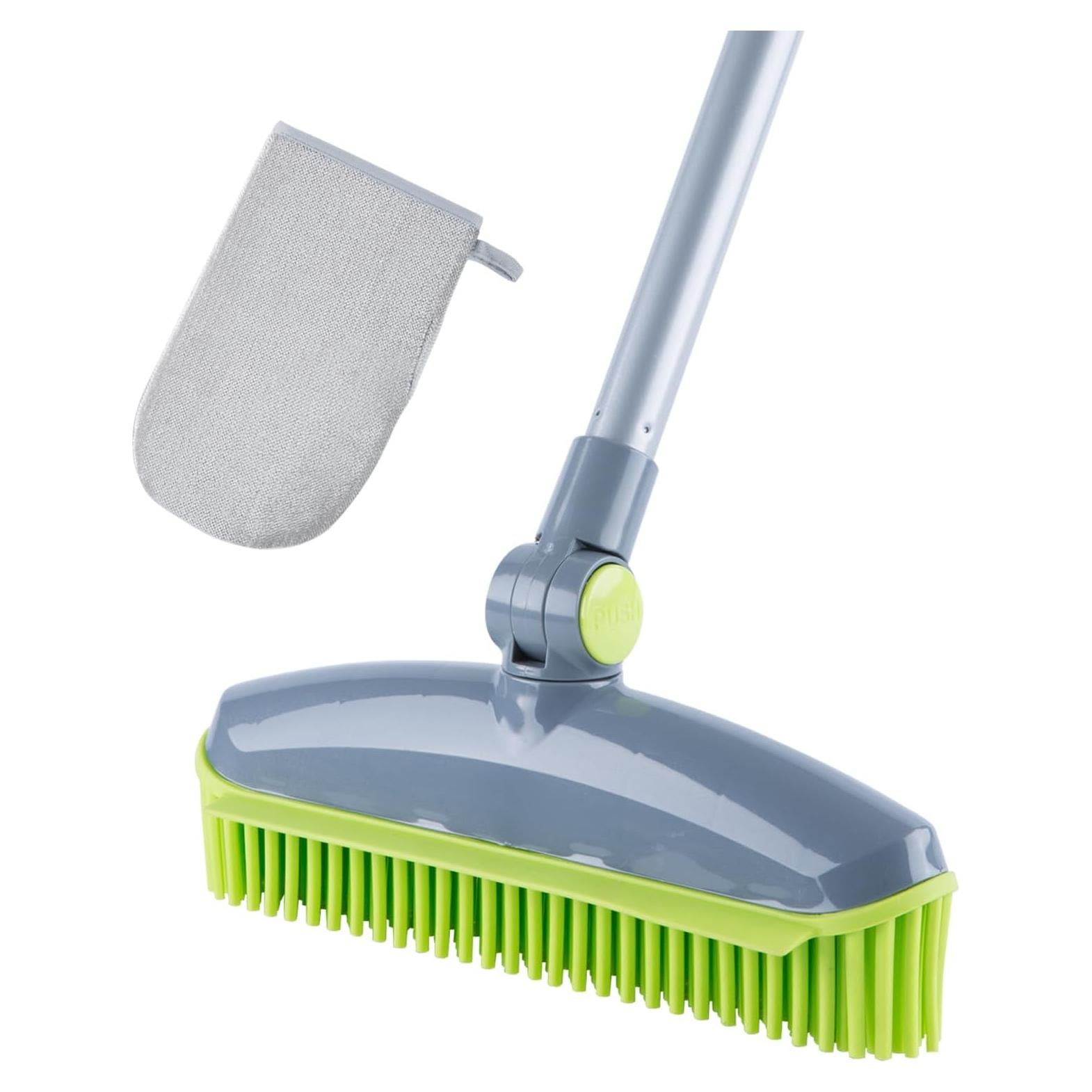 Escoba de goma Homilifibra NC-GMS 2 en 1 con rasqueta verde
