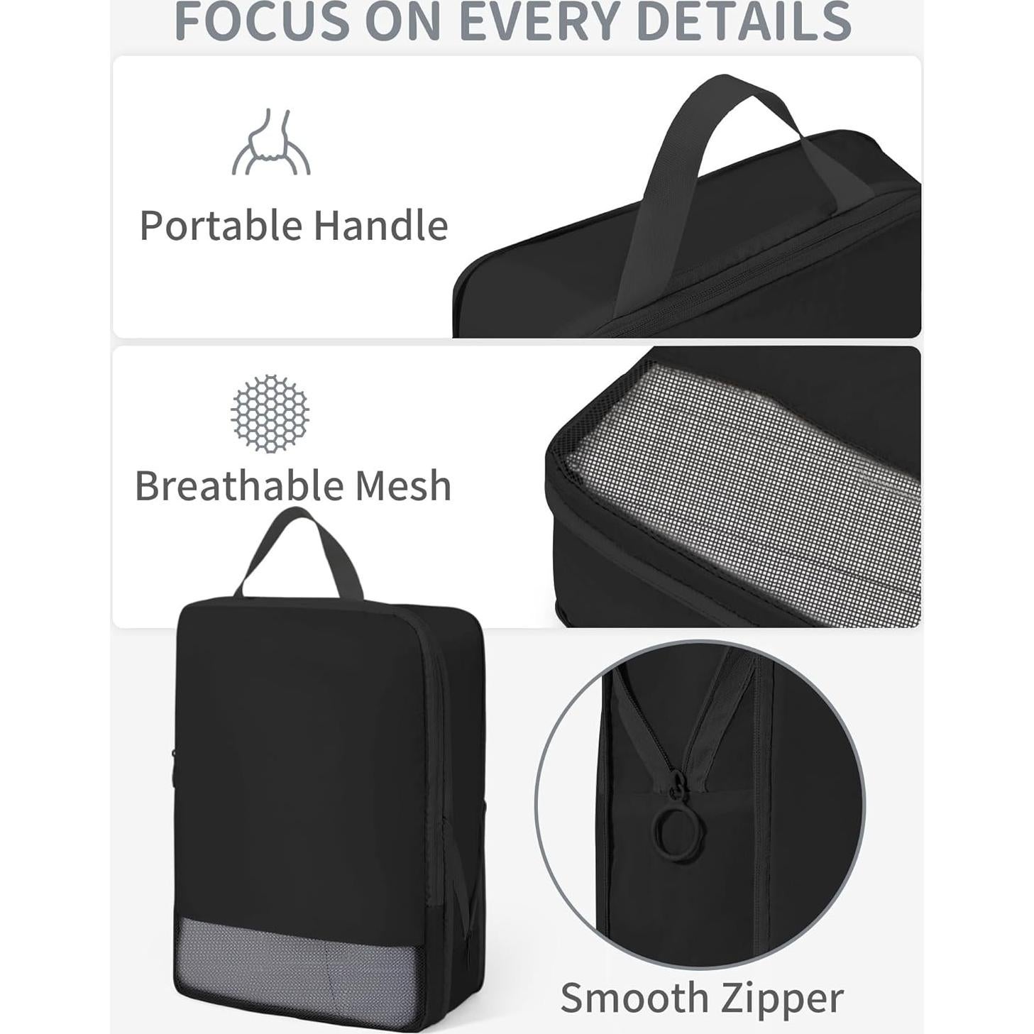 Cubos de Compresión TRMFUSA 11 Set Negro para Empacar