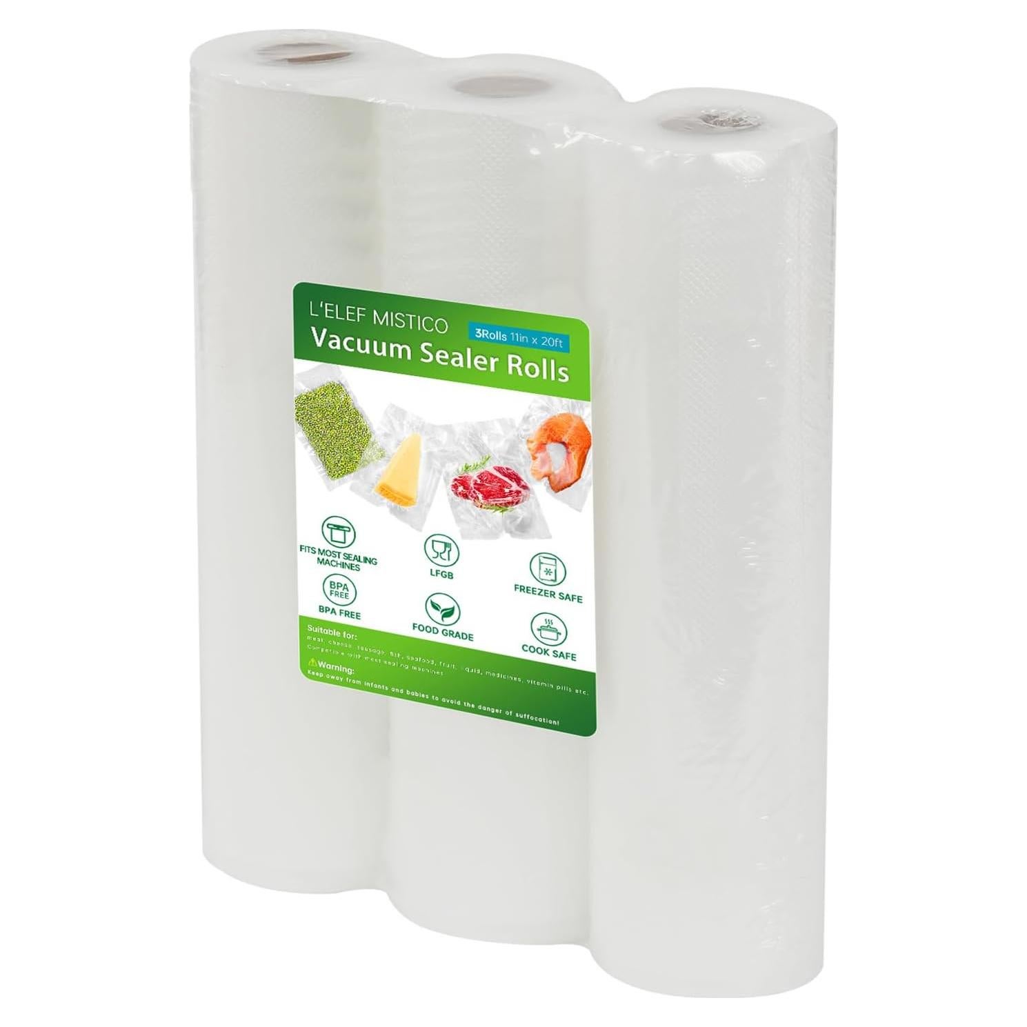 Bolsas de Sellado al Vacío L'ELEF MISTICO 3 Rollos 28x50cm
