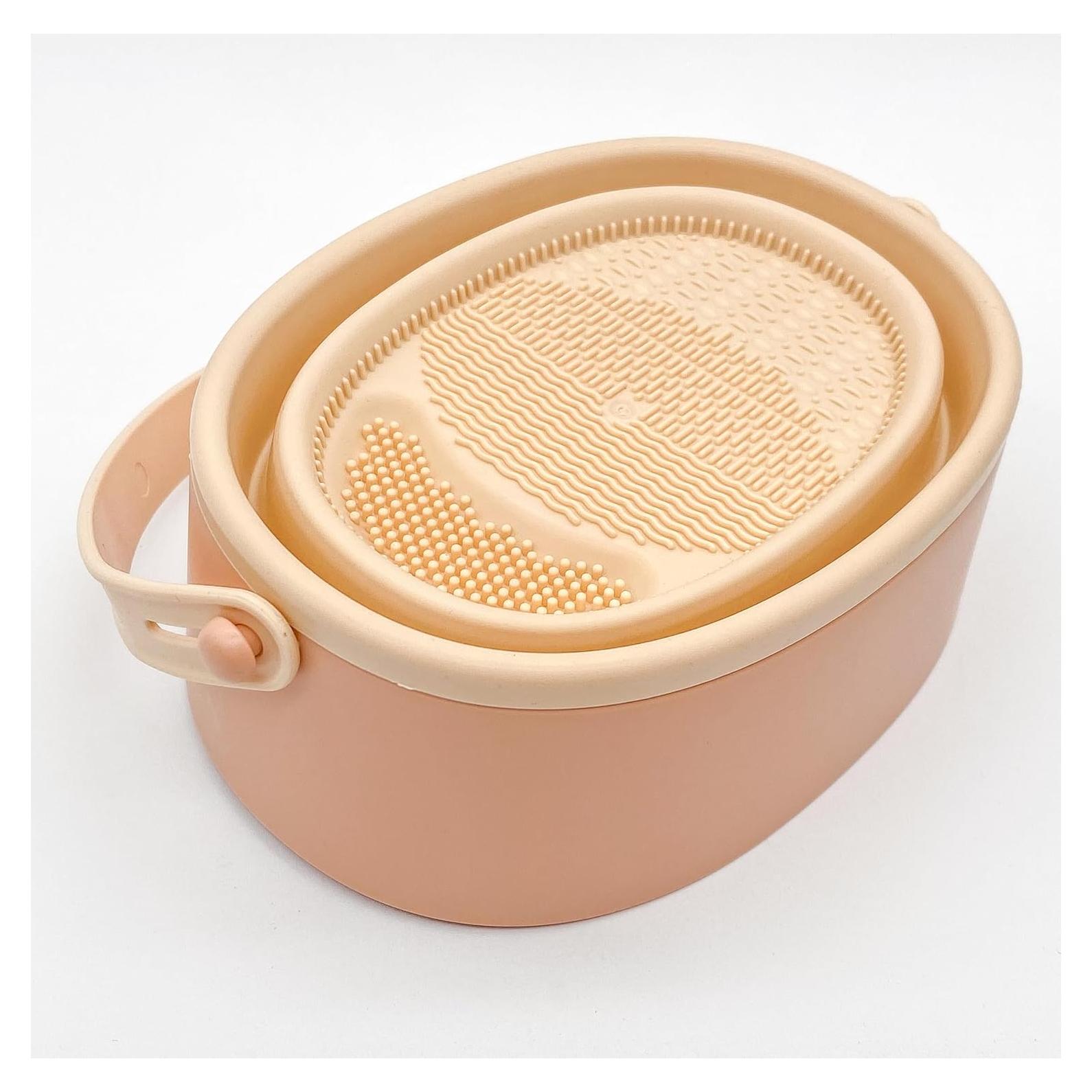 Bolsa de limpieza de brochas DEYUNQIANG 3 en 1 silicona khaki