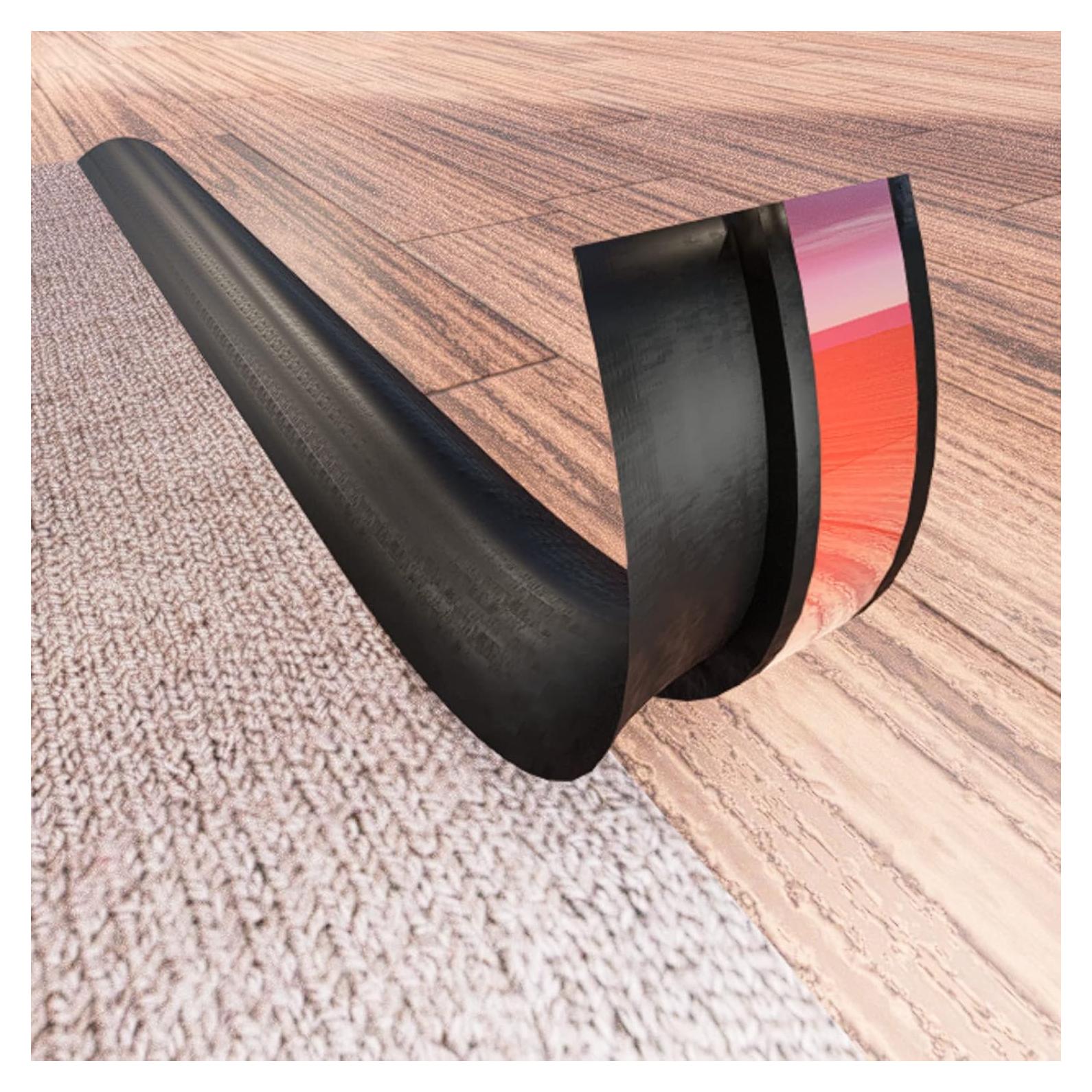 Tira de Transición de Piso COUKIU 1m PVC Negro Autoadhesiva