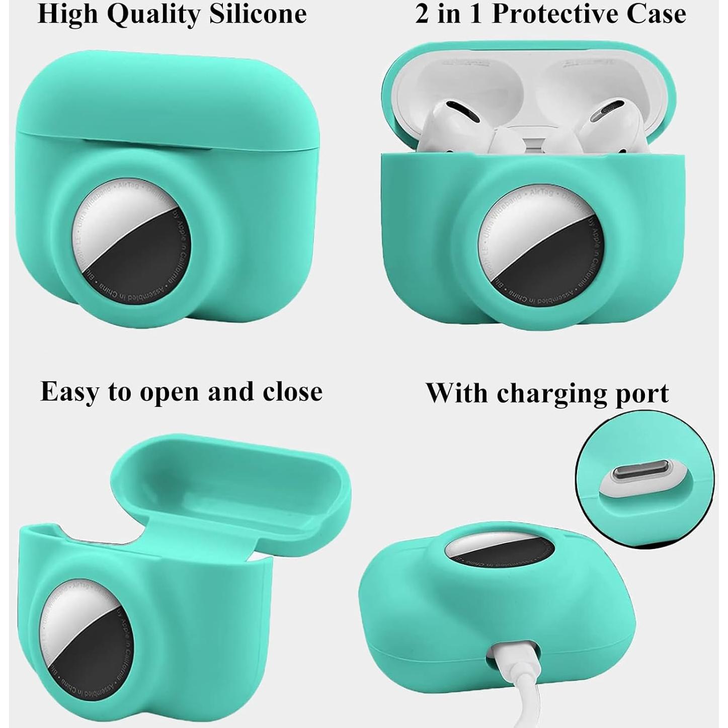 Funda Protectora 2 en 1 para AirPods Pro 2 Gen 2022 - Azul Aqua