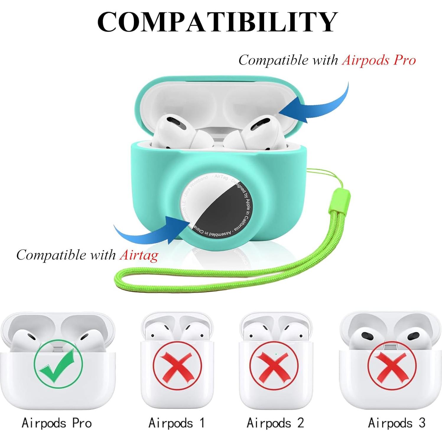 Funda Protectora 2 en 1 para AirPods Pro 2 Gen 2022 - Azul Aqua
