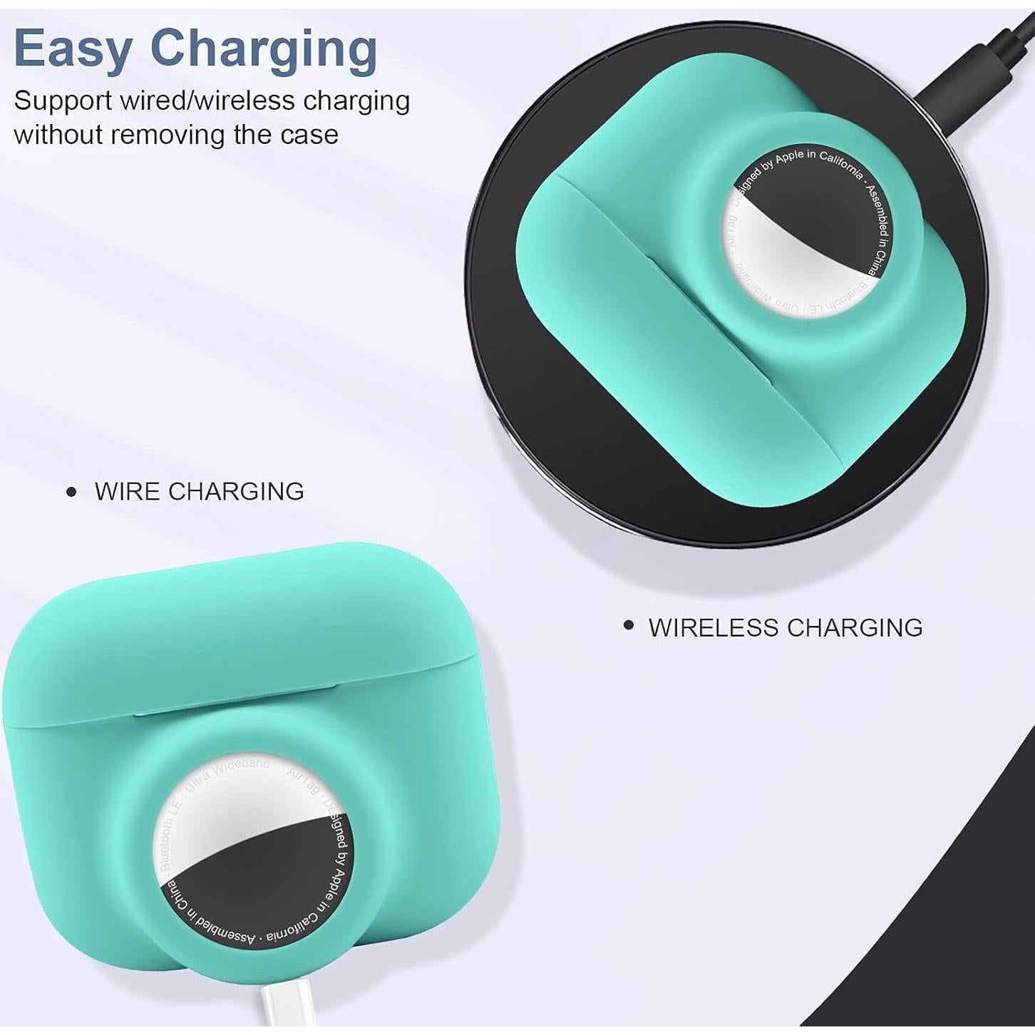 Funda Protectora 2 en 1 para AirPods Pro 2 Gen 2022 - Azul Aqua