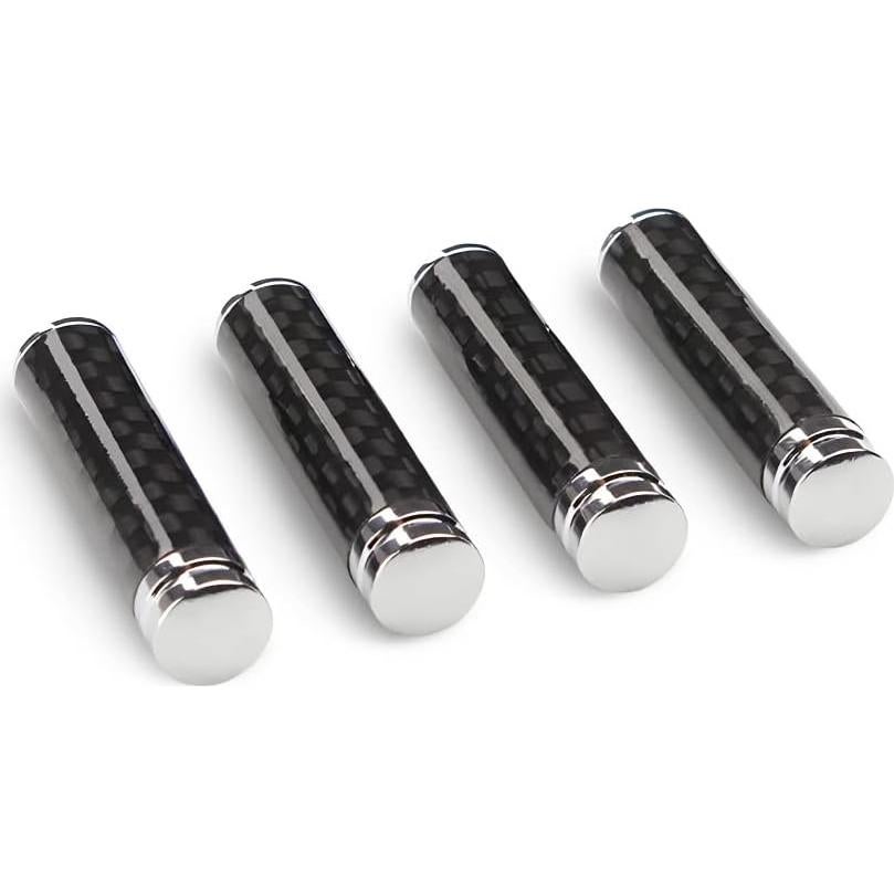 Cubierta de Pin de Cerradura de Puerta Moly Magnolia 4PCS Fibra Carbono