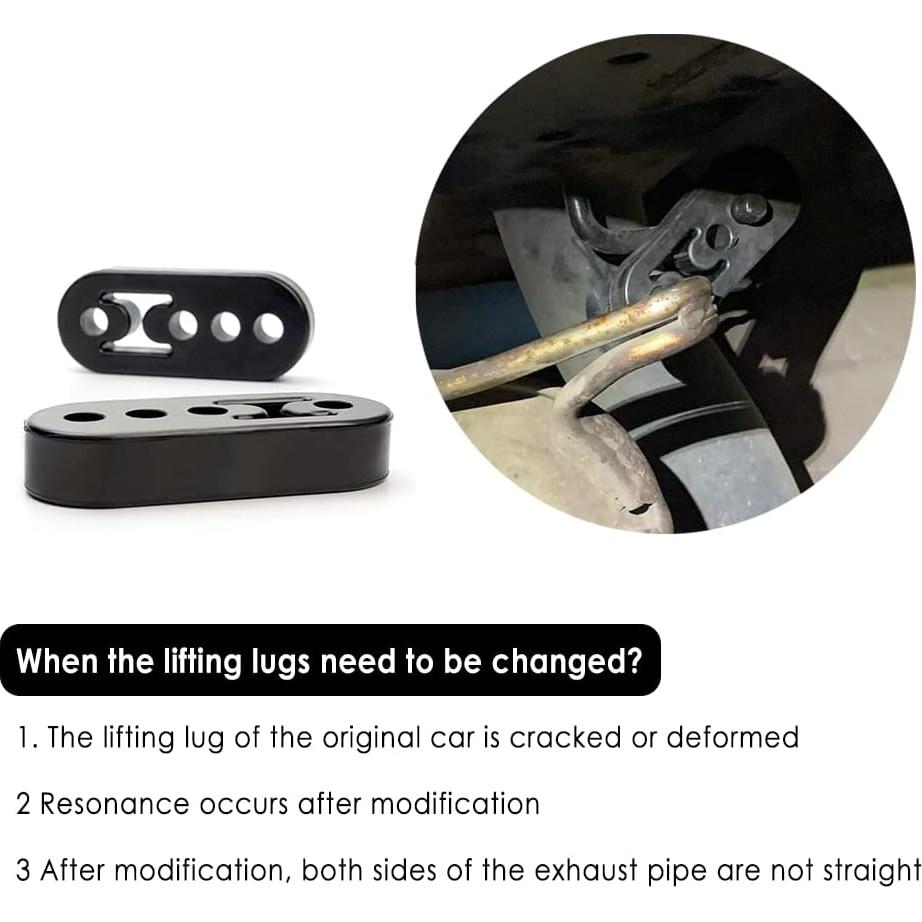 Soportes de Escape Ajustables OFBAND 12mm 2pcs para Coche