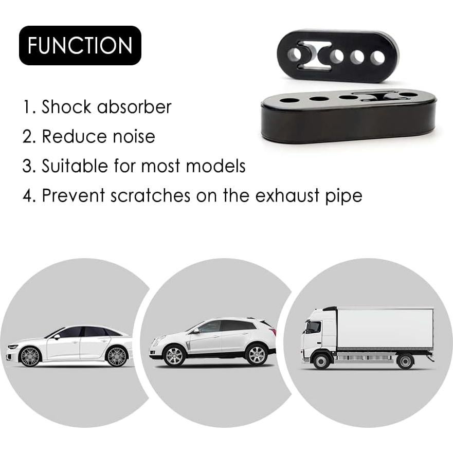 Soportes de Escape Ajustables OFBAND 12mm 2pcs para Coche