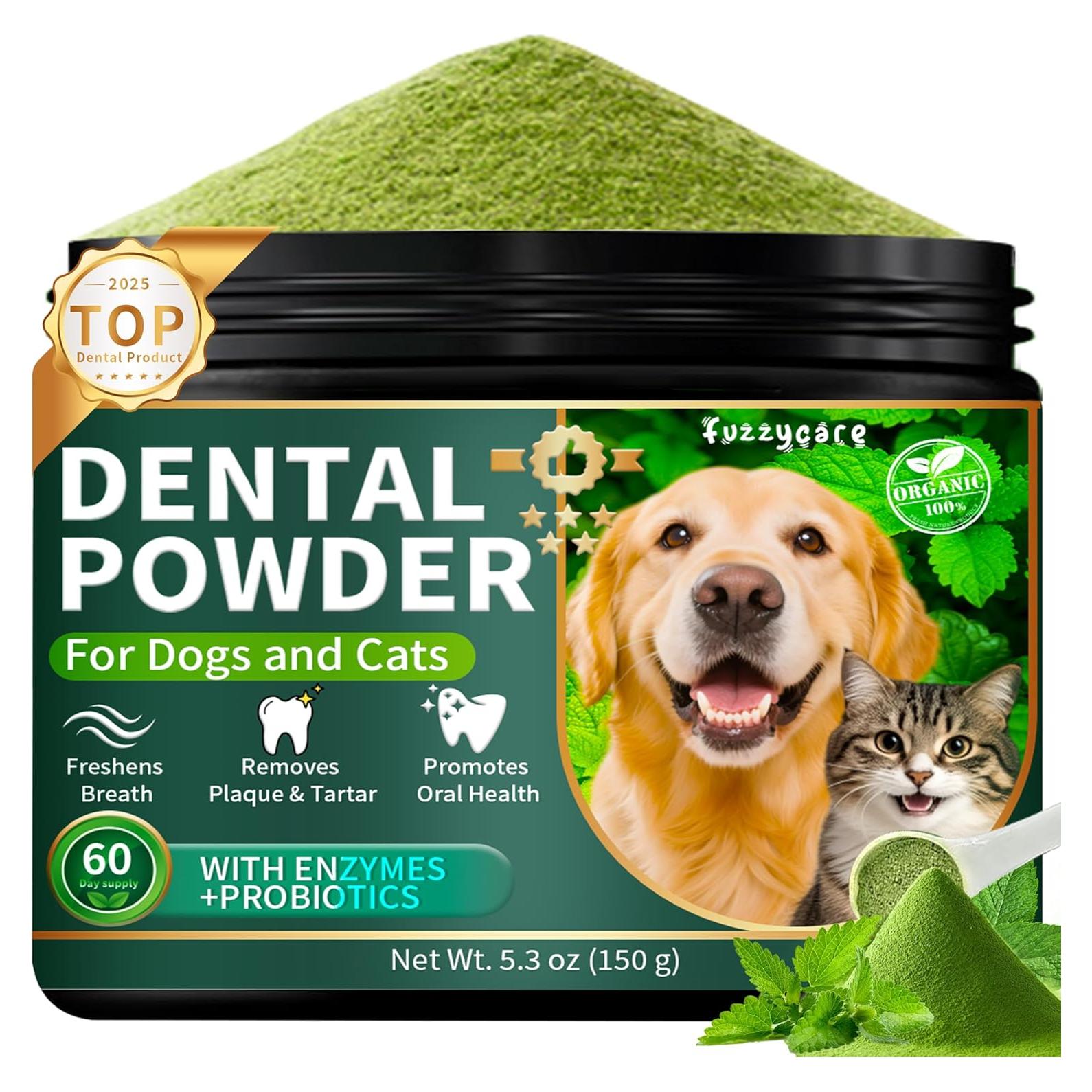 Polvo Dental para Perros Fuzzycare 150g - Limpieza Natural