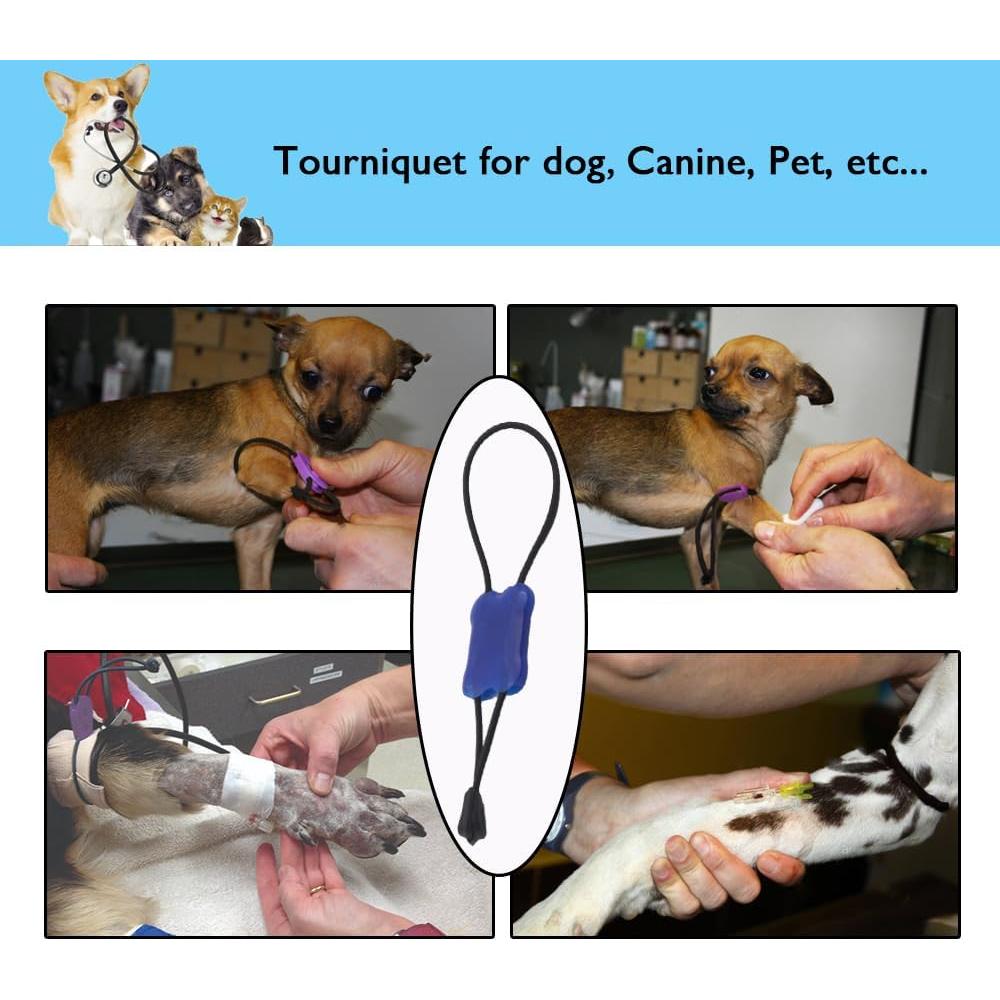Torniquete para Mascotas MESINURS - Liberación Rápida Azul
