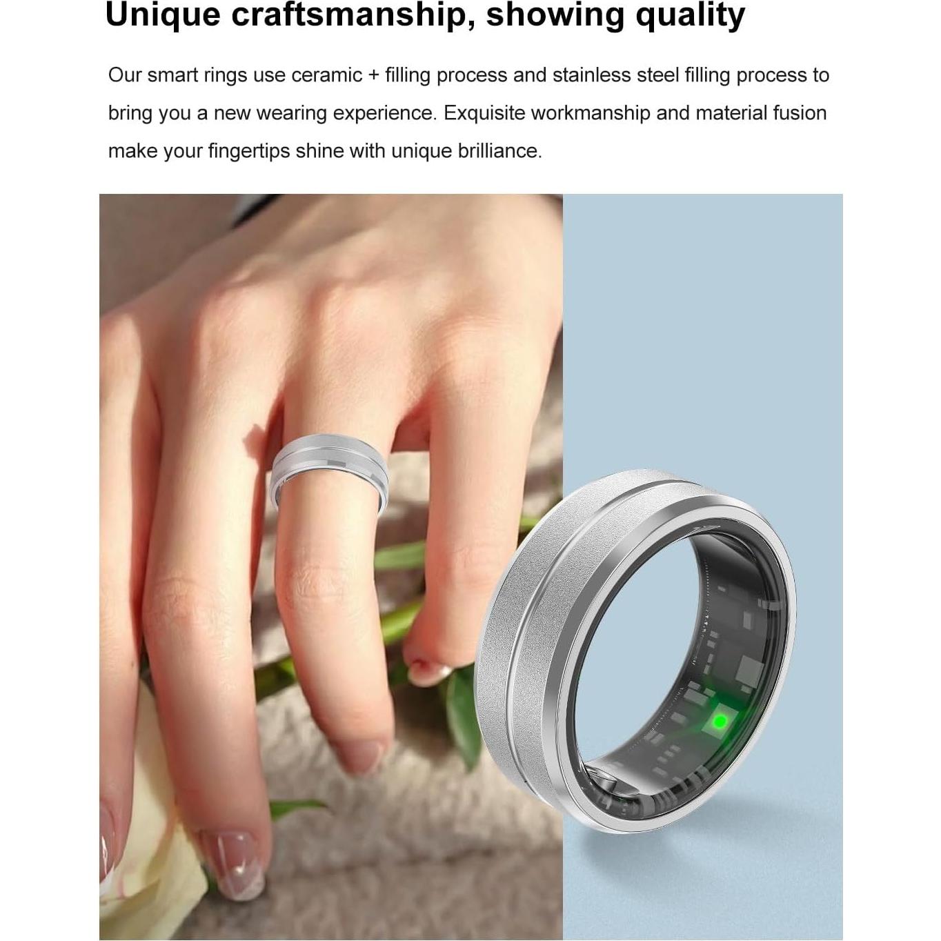 Anillo Inteligente Buoikik 5ATM con Monitoreo de Salud y Fitness