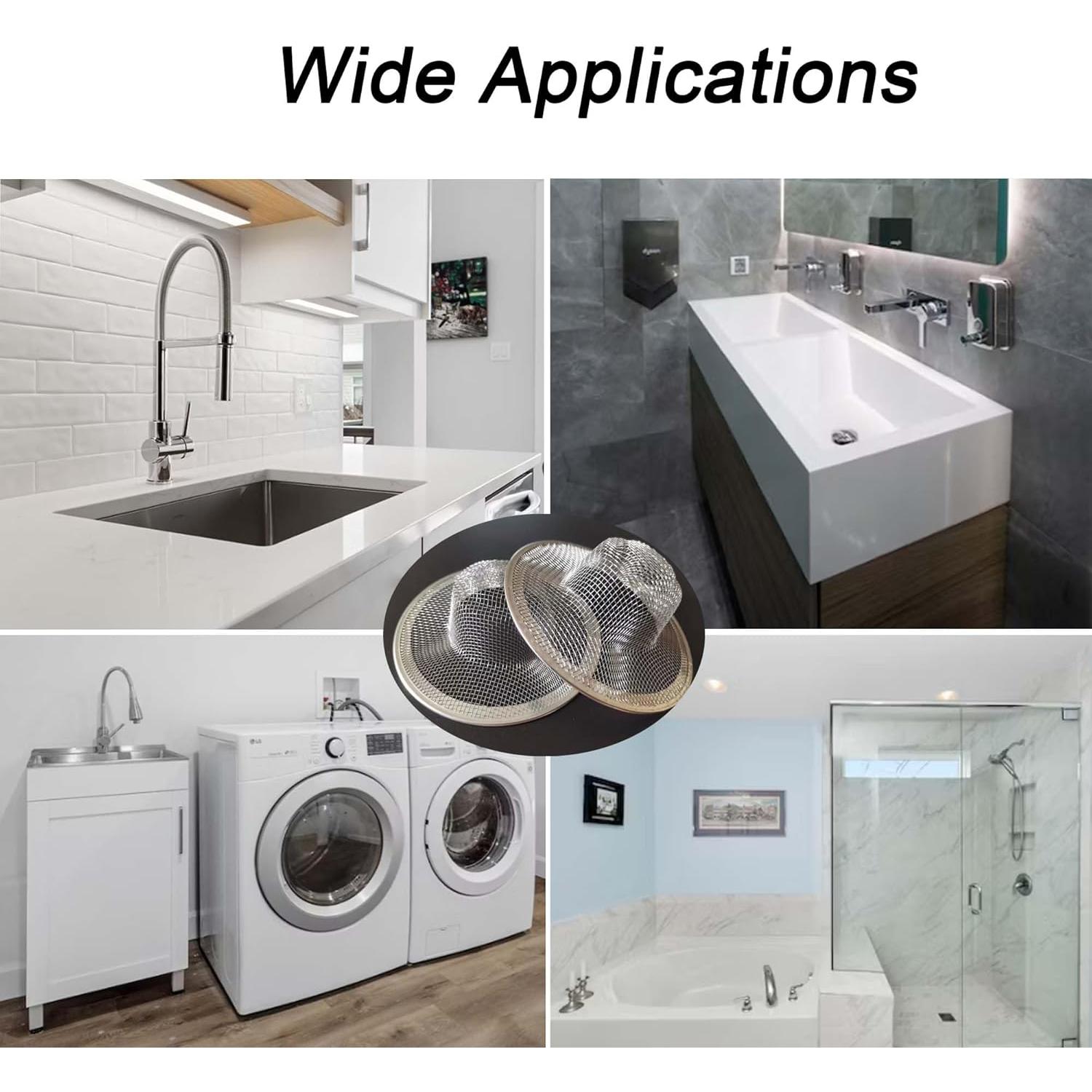 Juego de 10 Filtros de Drenaje de Acero Inoxidable Beyoslf