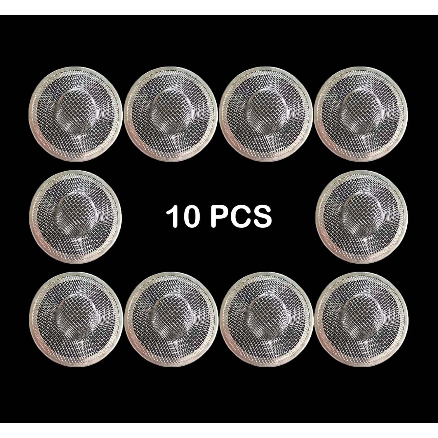 Juego de 10 Filtros de Drenaje de Acero Inoxidable Beyoslf