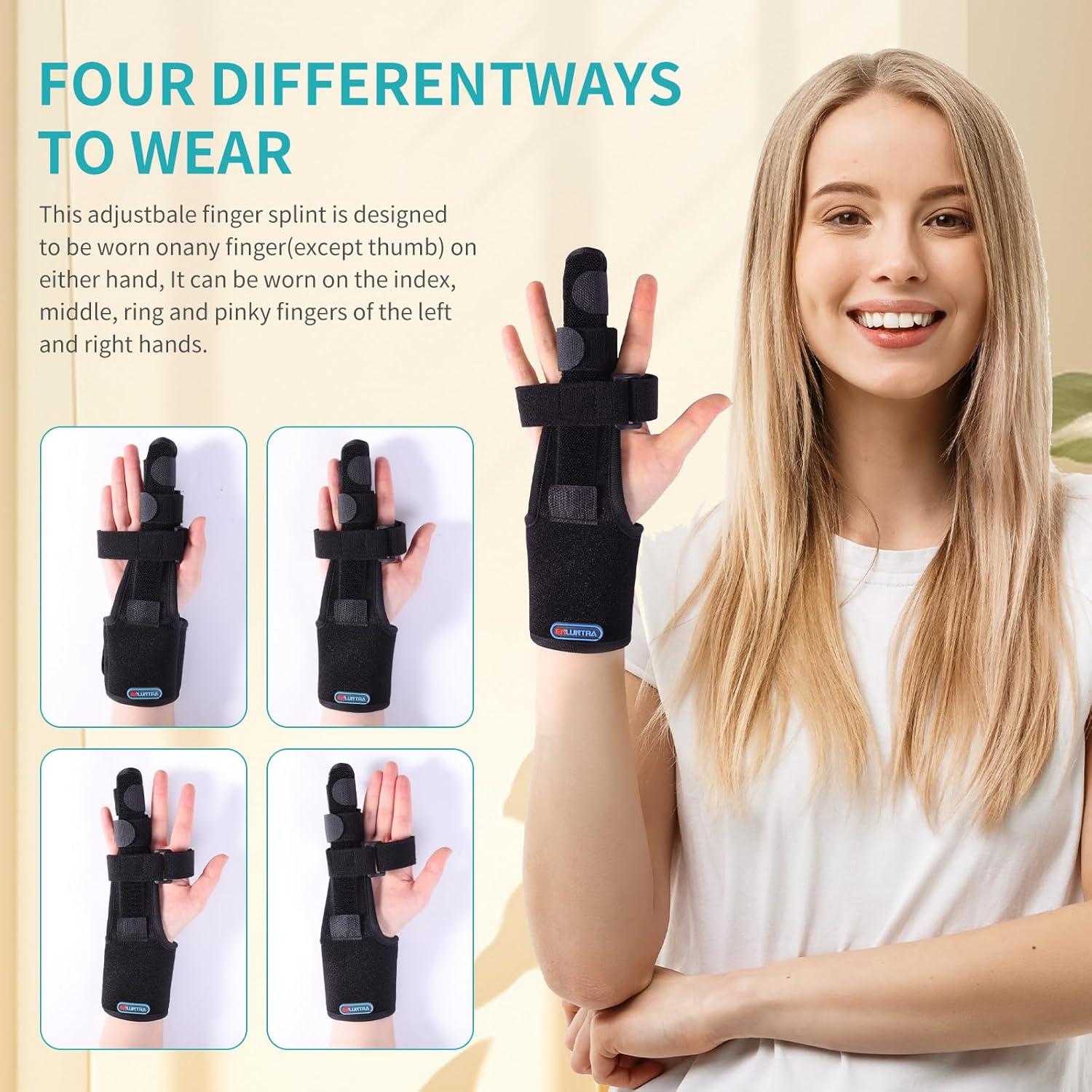 Férula ajustable para dedo en gatillo ENLUNTRA - Negro