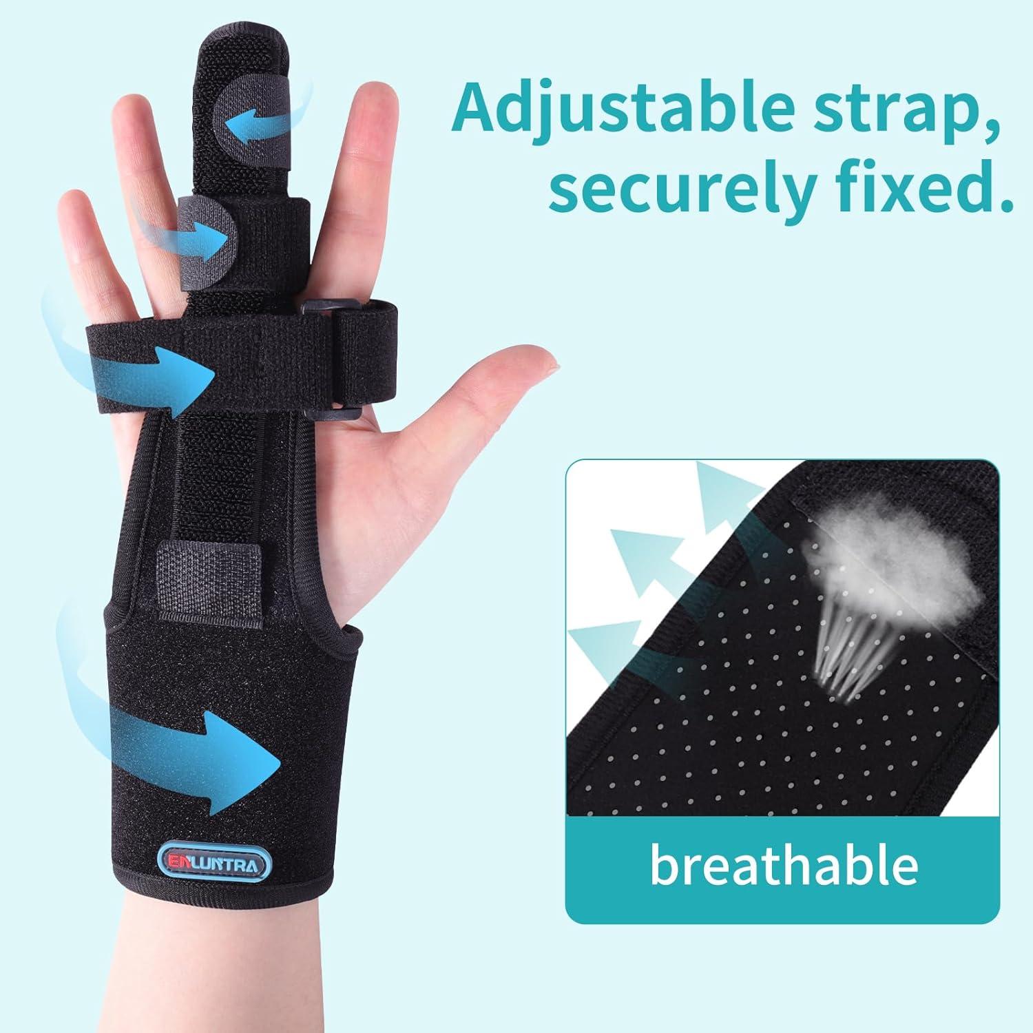 Férula ajustable para dedo en gatillo ENLUNTRA - Negro
