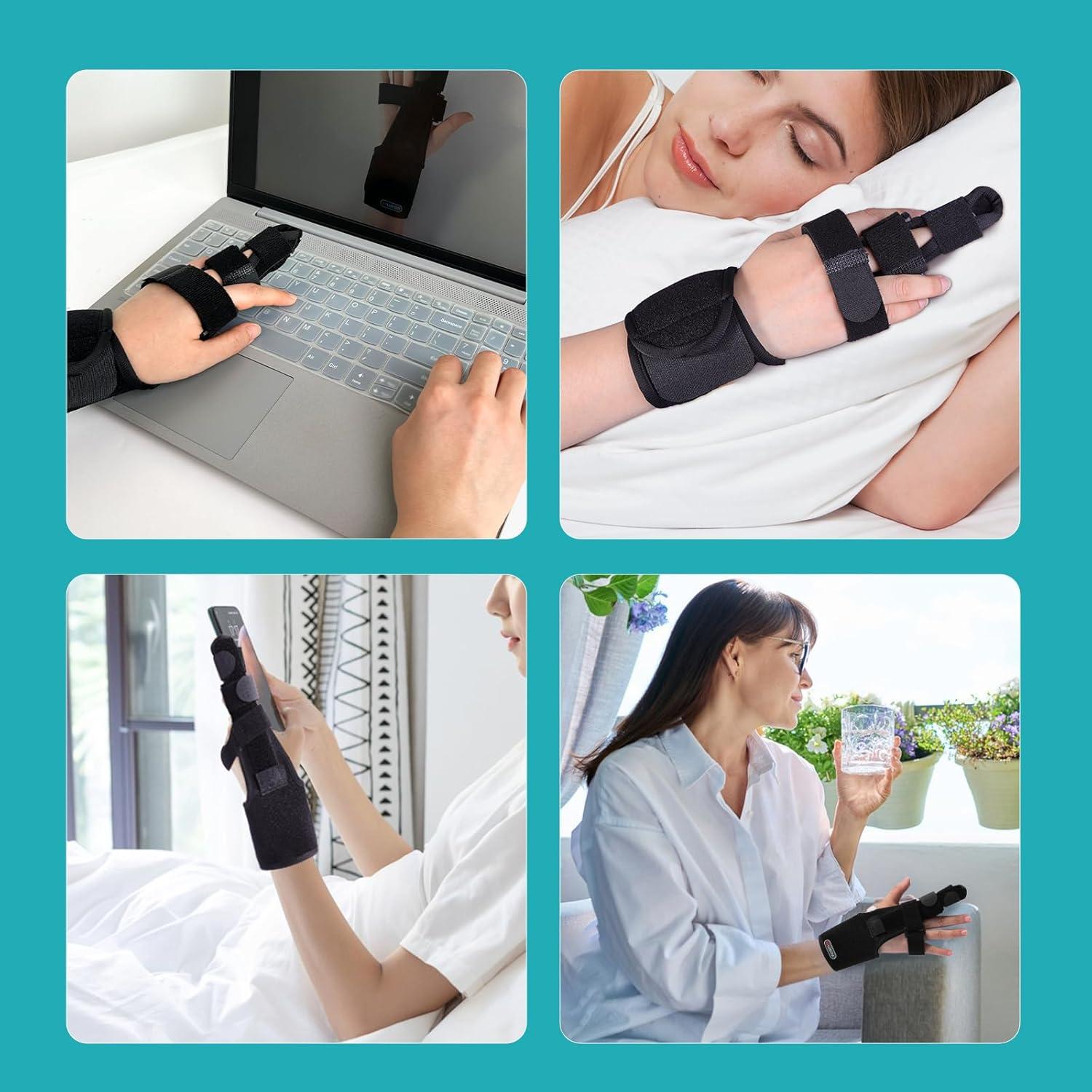 Férula ajustable para dedo en gatillo ENLUNTRA - Negro