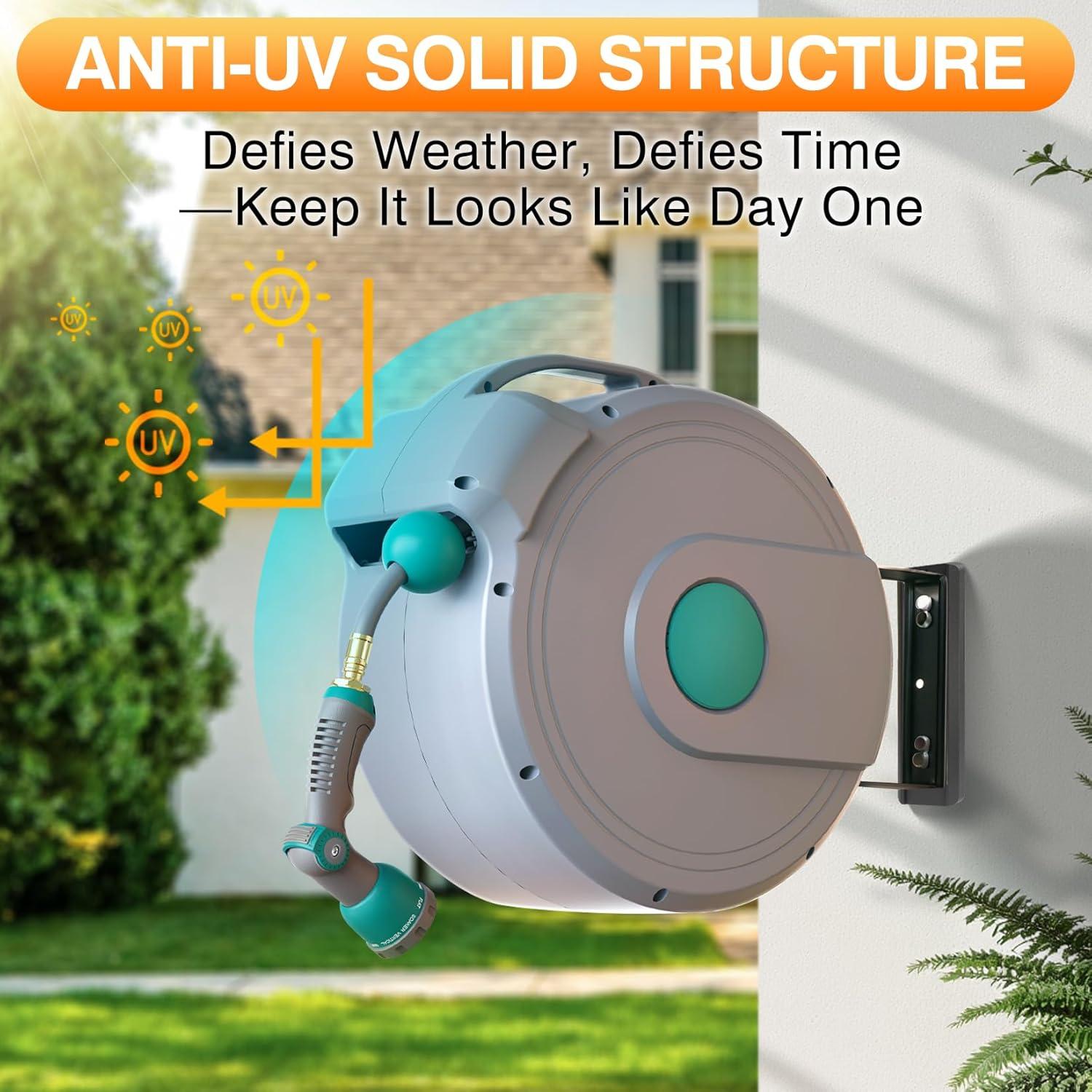 Carrete de Manguera Retráctil AXTRIM 30.48 m x 1.27 cm con Boquilla