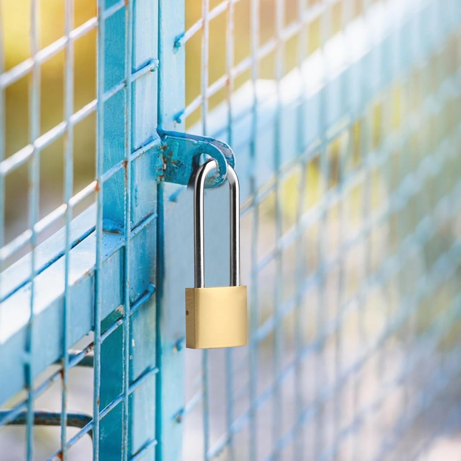 Juego de 4 Candados con Llave QBXMY7 8.6 cm Resistente