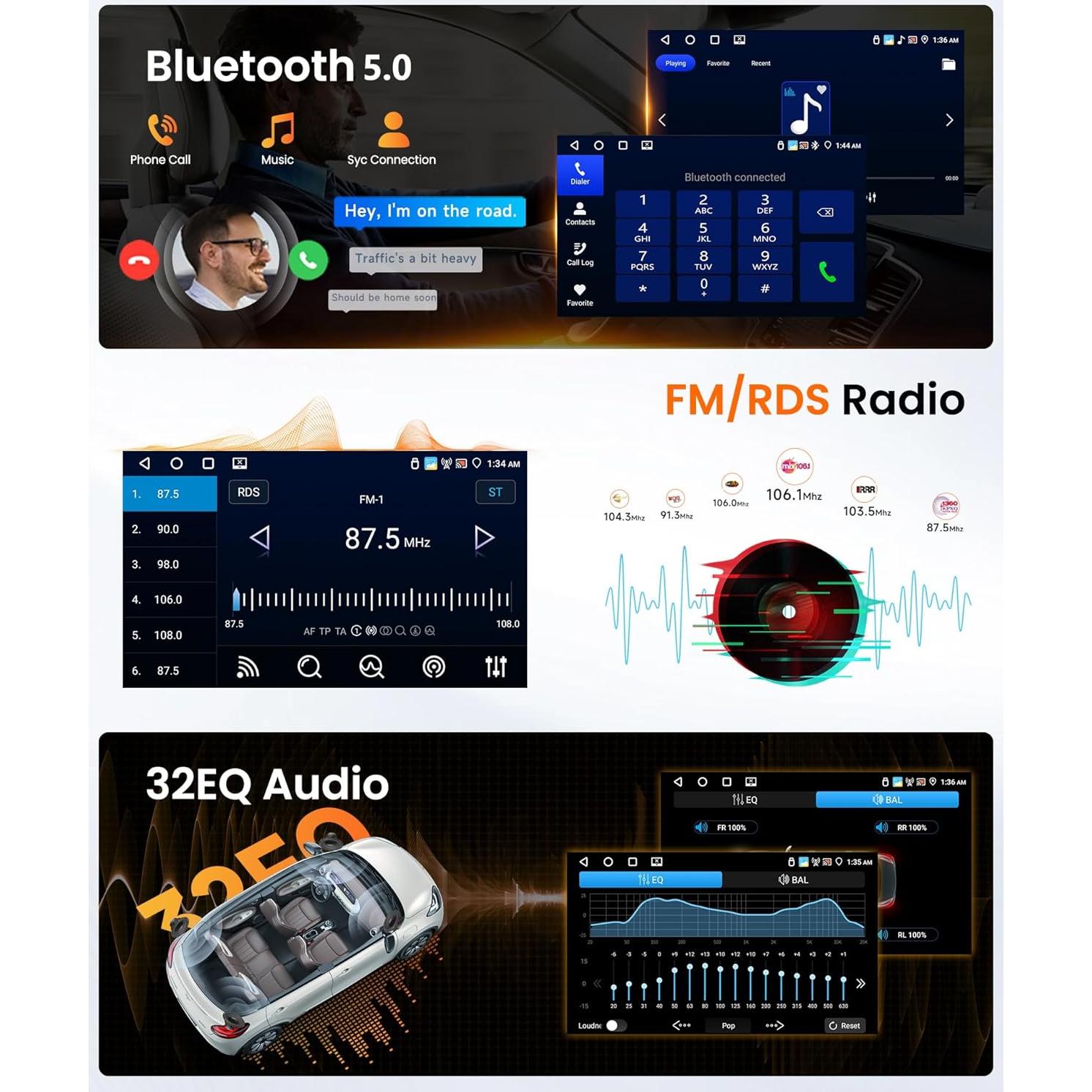 Estéreo de coche Rimoody Android 9" para Toyota HILUX 2005-2014