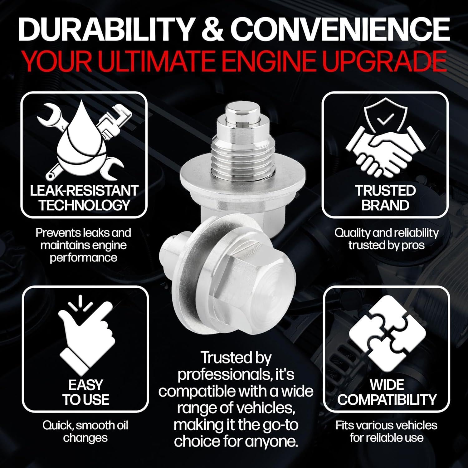 Tapón de Drenaje Magnético Votex M12 x 1.25 para Infiniti, Lexus, Nissan, Toyota