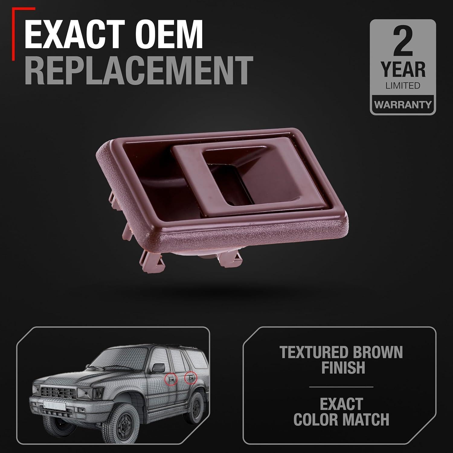 Mango de puerta del conductor Toyota Corolla 1988-1992 Marrón