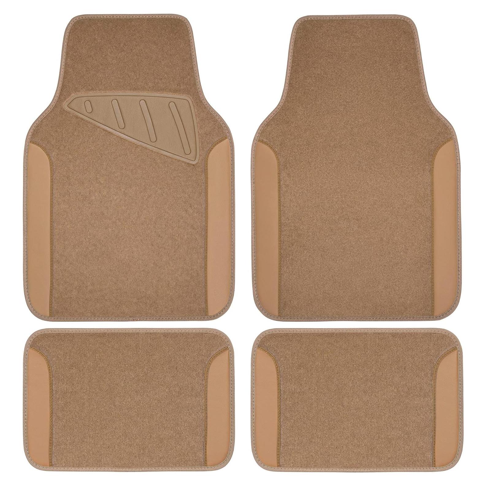 Alfombrillas de Piso de Coche CAR PASS Beige Universales 4 Piezas