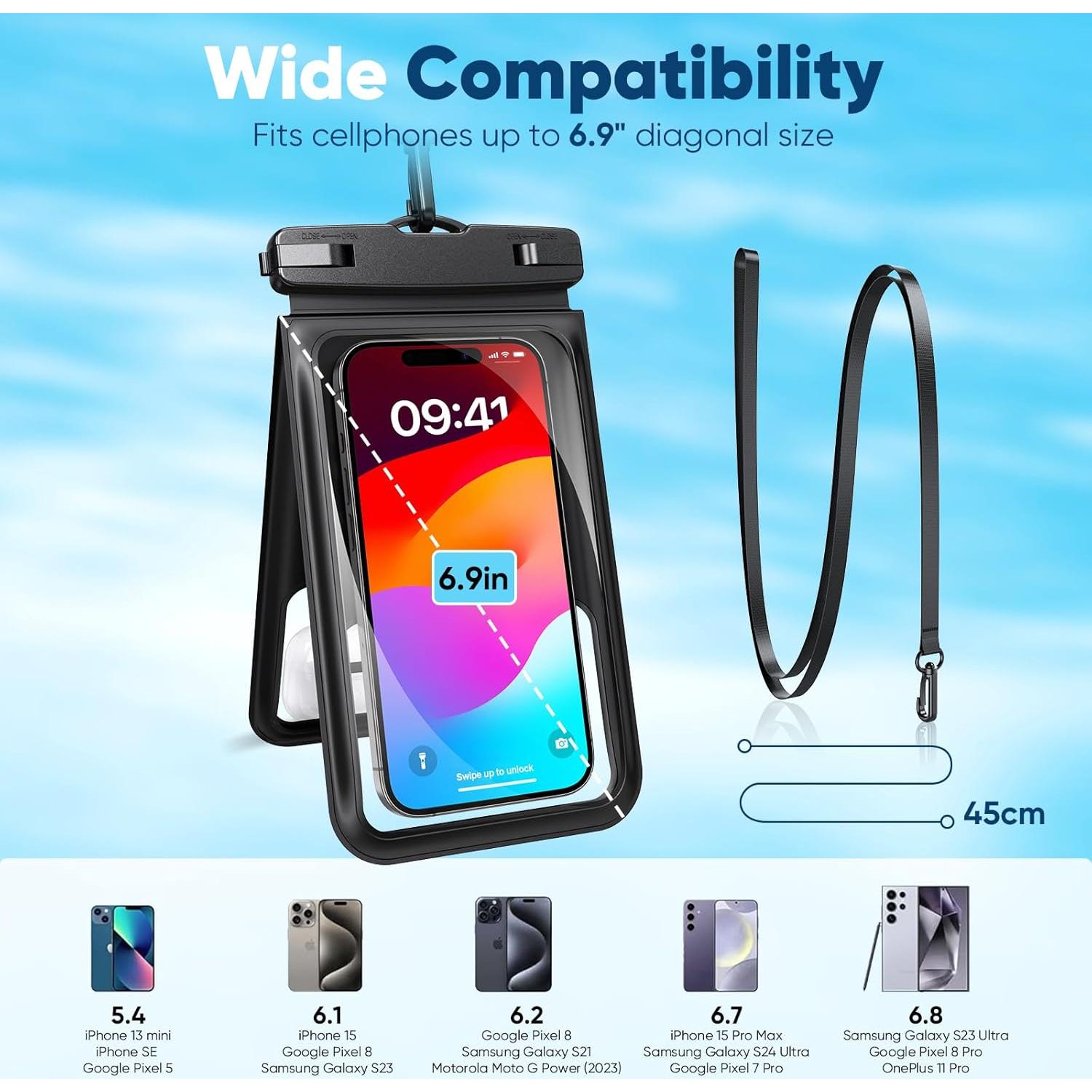 Funda Impermeable MINSLIS BG02 Doble Almacenamiento 6.9"