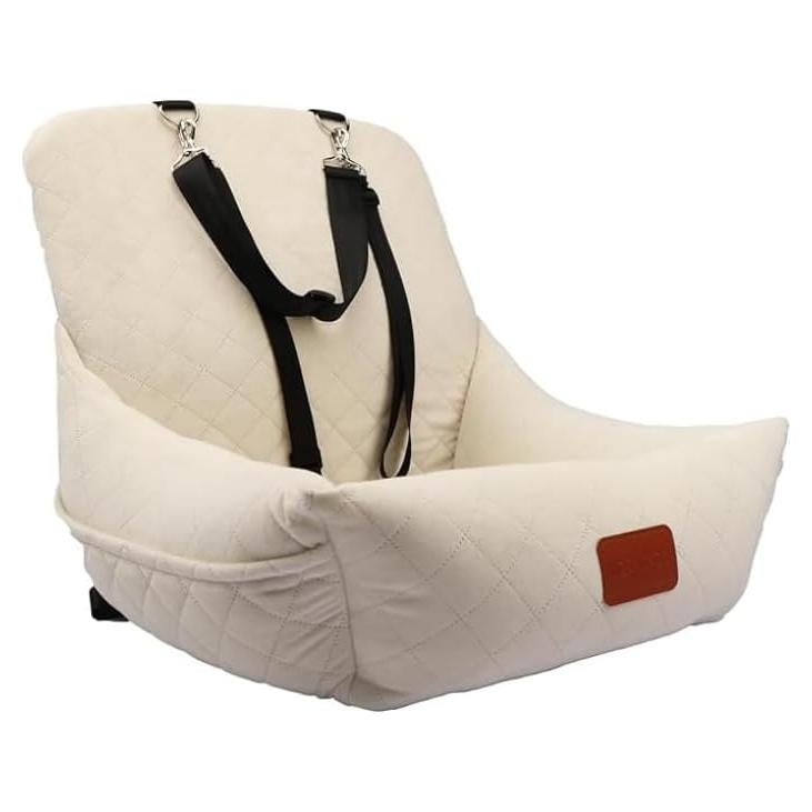Asiento de Coche para Perros Pequeños WOOAIDAGG Beige 48.3x48.3x50.8cm
