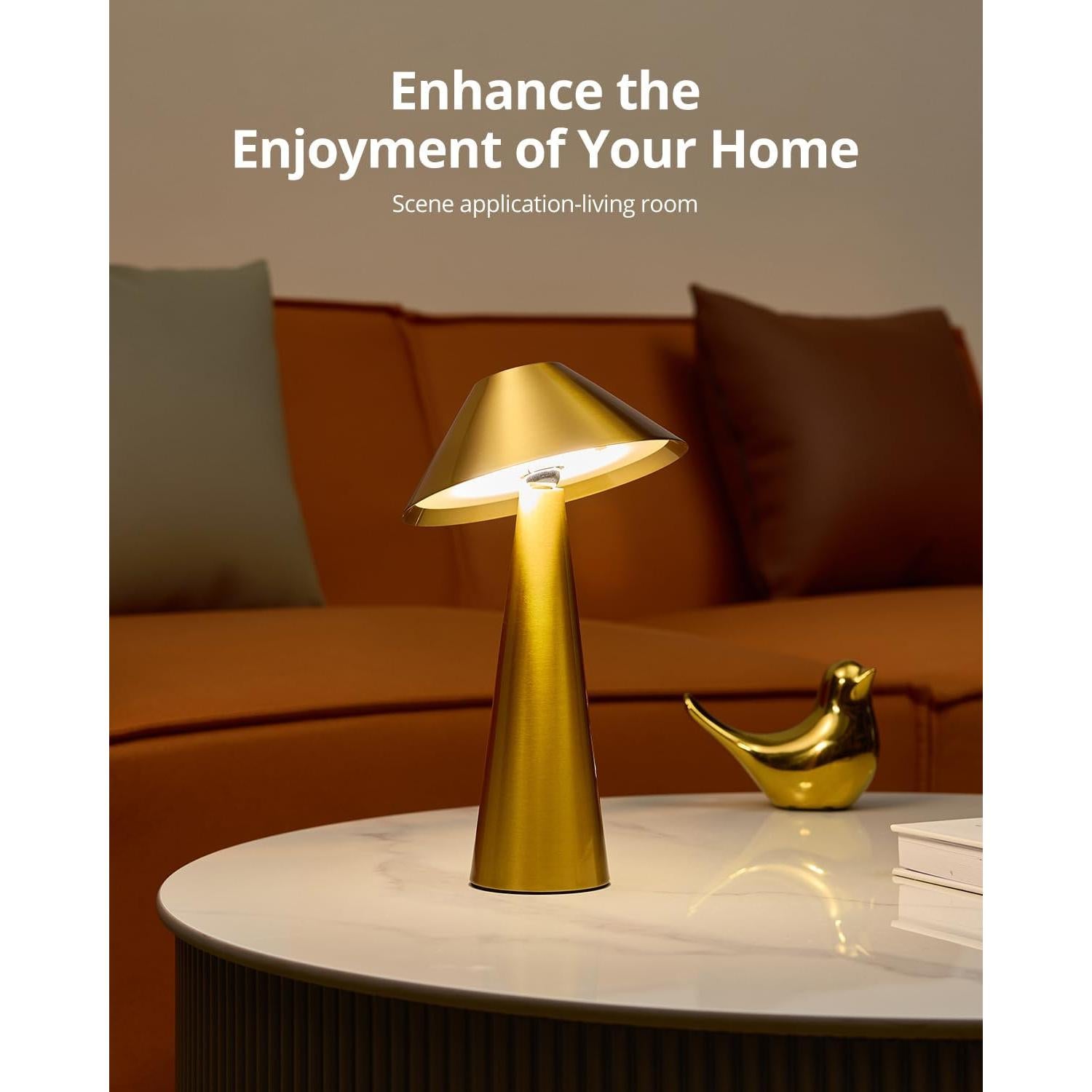 Lámpara de Mesa Inalámbrica Bojim 28 cm LED Recargable IP54