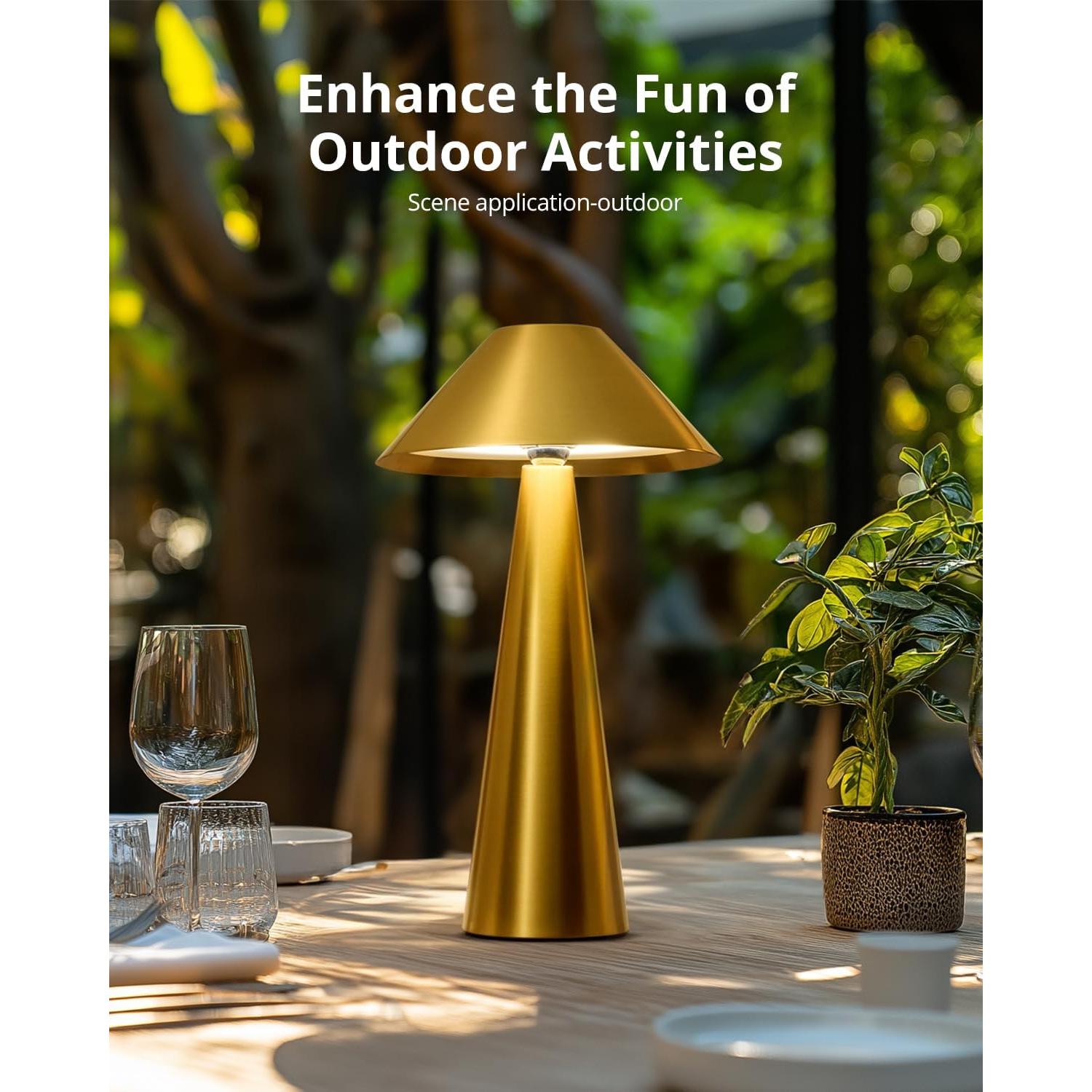 Lámpara de Mesa Inalámbrica Bojim 28 cm LED Recargable IP54