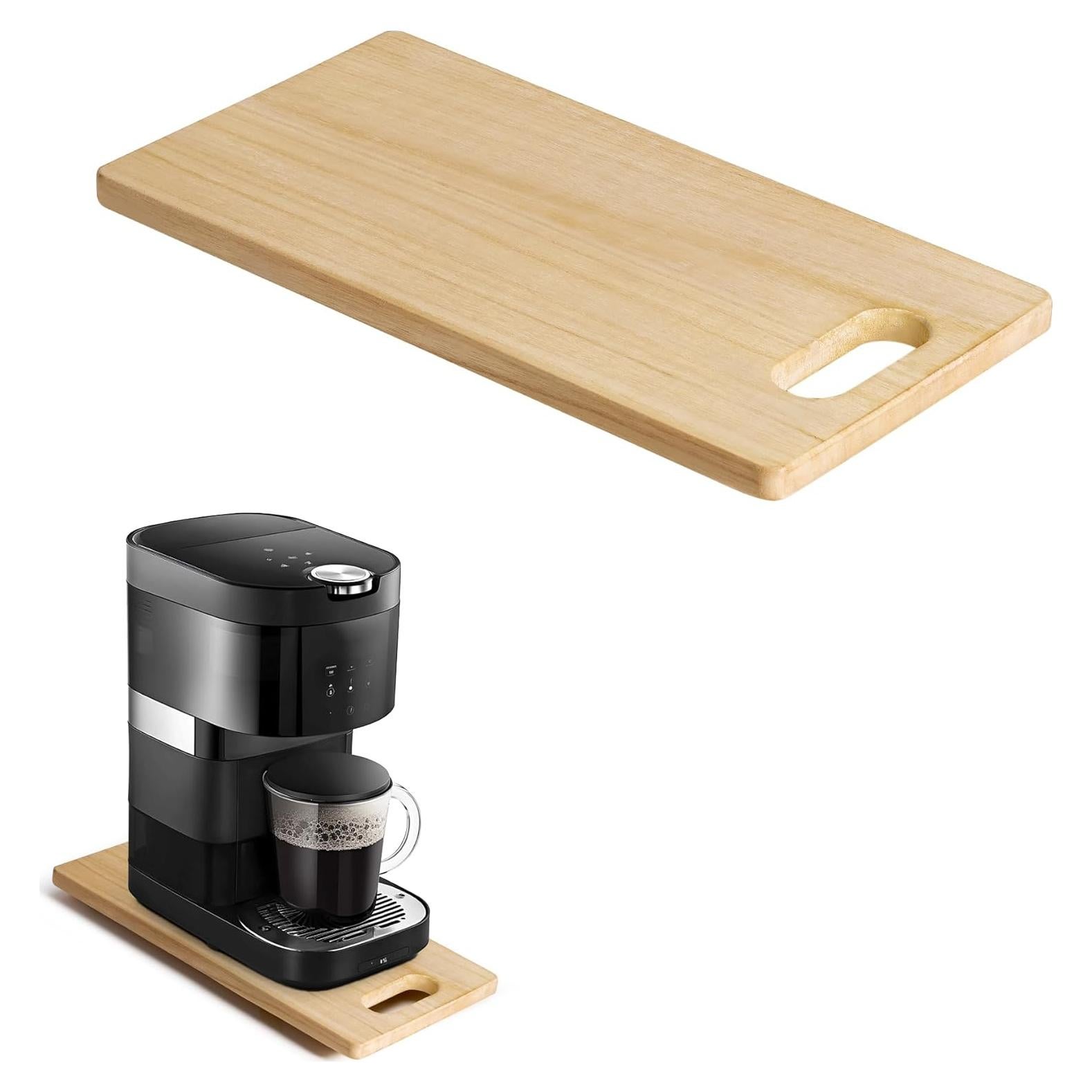 Bandeja Deslizante para Cafetera Cocina Paulownia 19x35.5cm