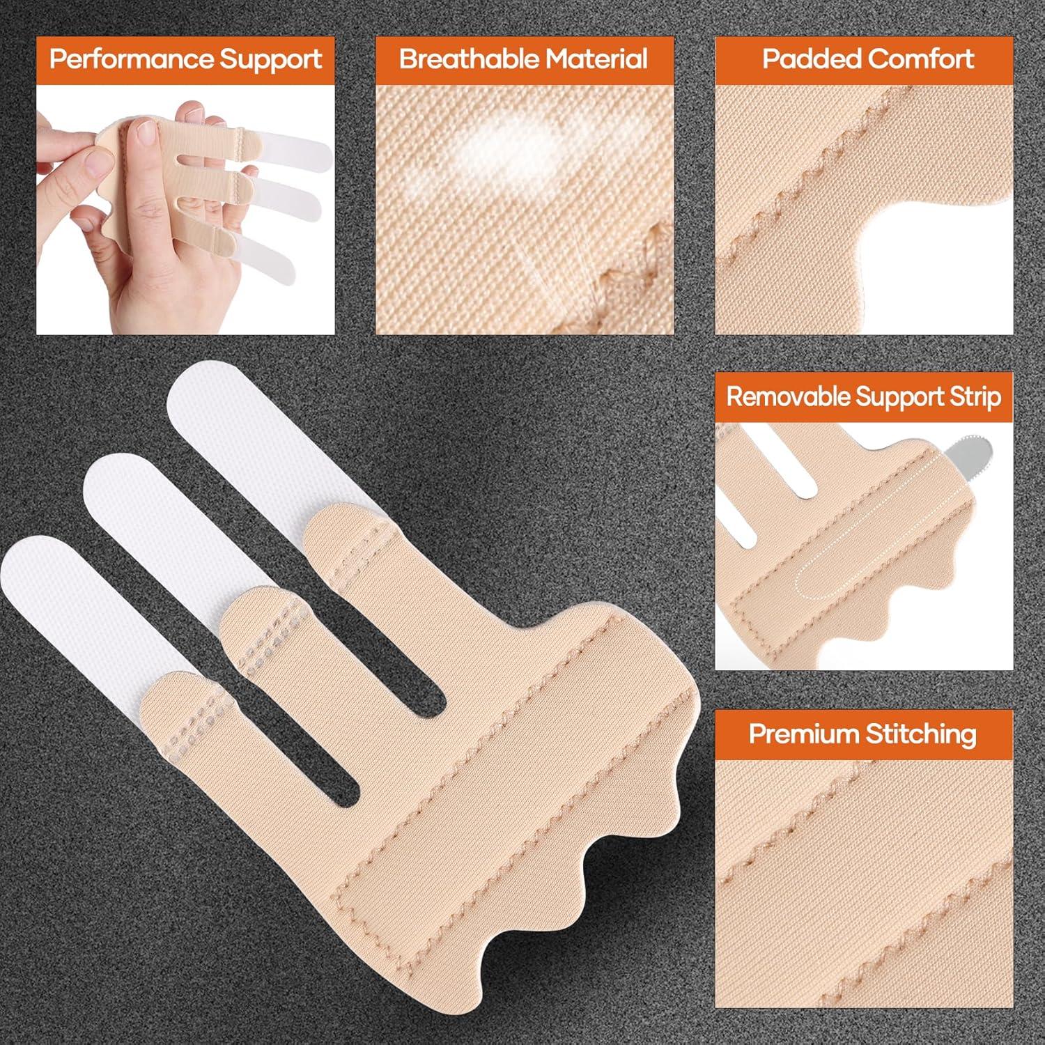 Férula para Dedo Beige Braceel 2 Pcs Soporte Artritis