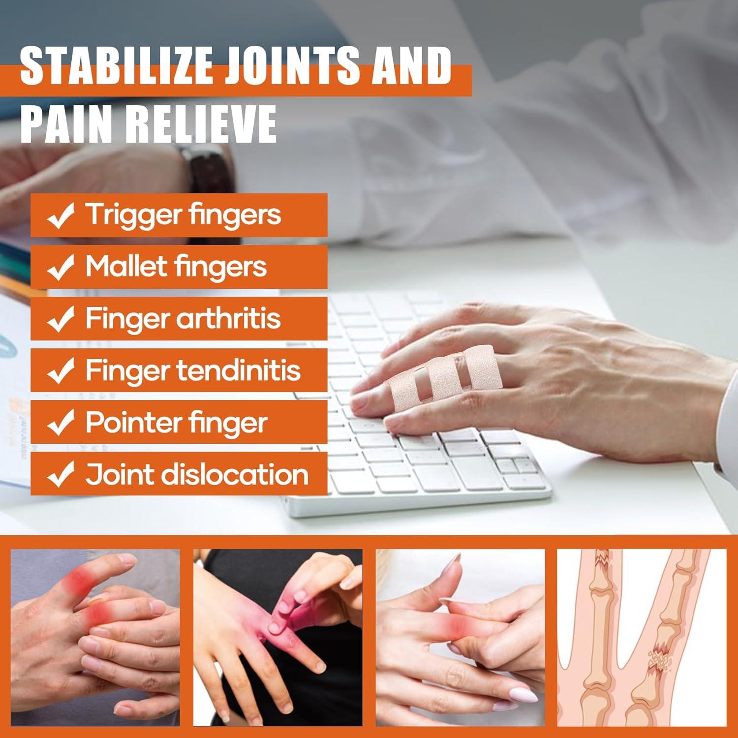 Férula para Dedo Beige Braceel 2 Pcs Soporte Artritis