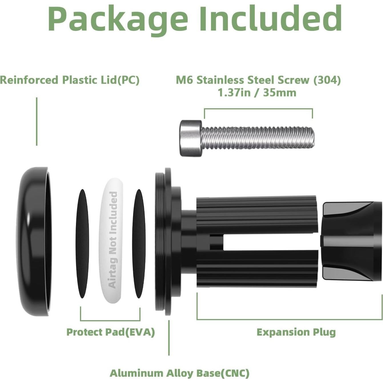 Soporte Antirrobo para AirTag EFEALL en Bicicleta 22-30mm
