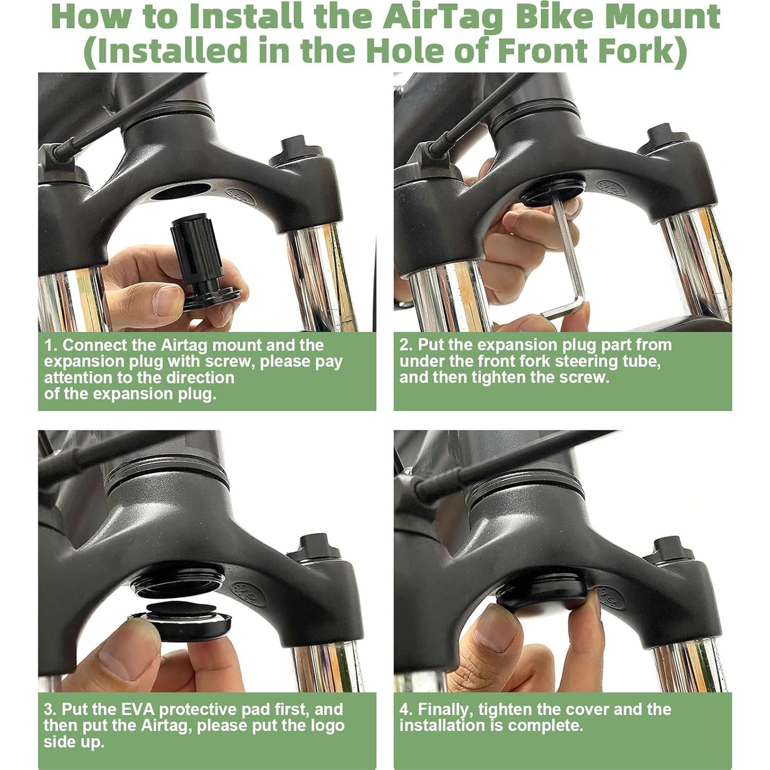 Soporte Antirrobo para AirTag EFEALL en Bicicleta 22-30mm