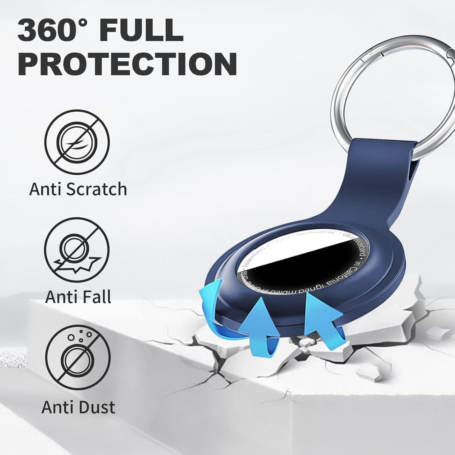 Soporte para AirTag Linsaner 2 Pack Silicona A Prueba de Golpes