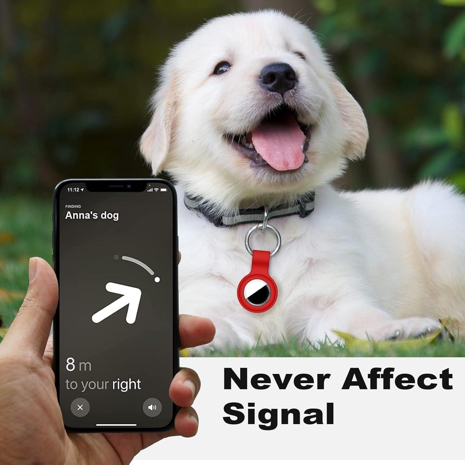 Soporte para AirTag Linsaner 2 Pack Silicona A Prueba de Golpes