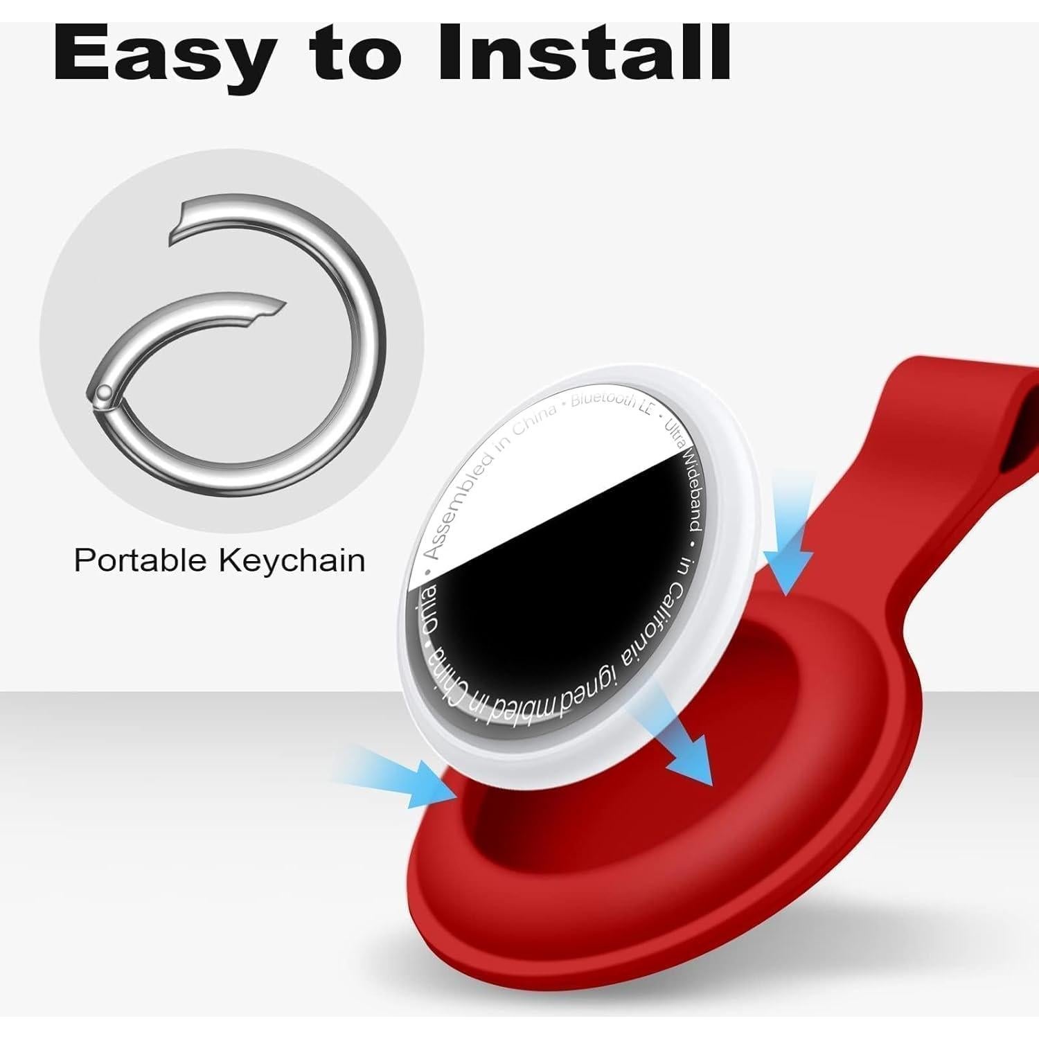 Soporte para AirTag Linsaner 2 Pack Silicona A Prueba de Golpes