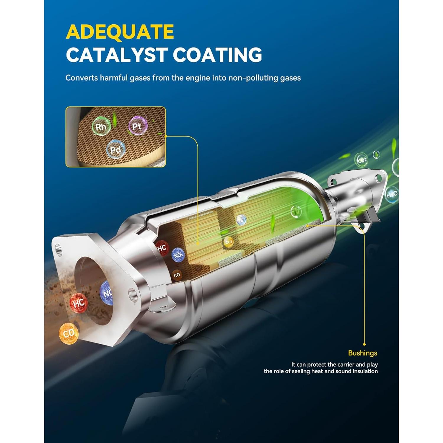 Convertidor Catalítico PHILTOP 2.5" Universal de Acero Inoxidable