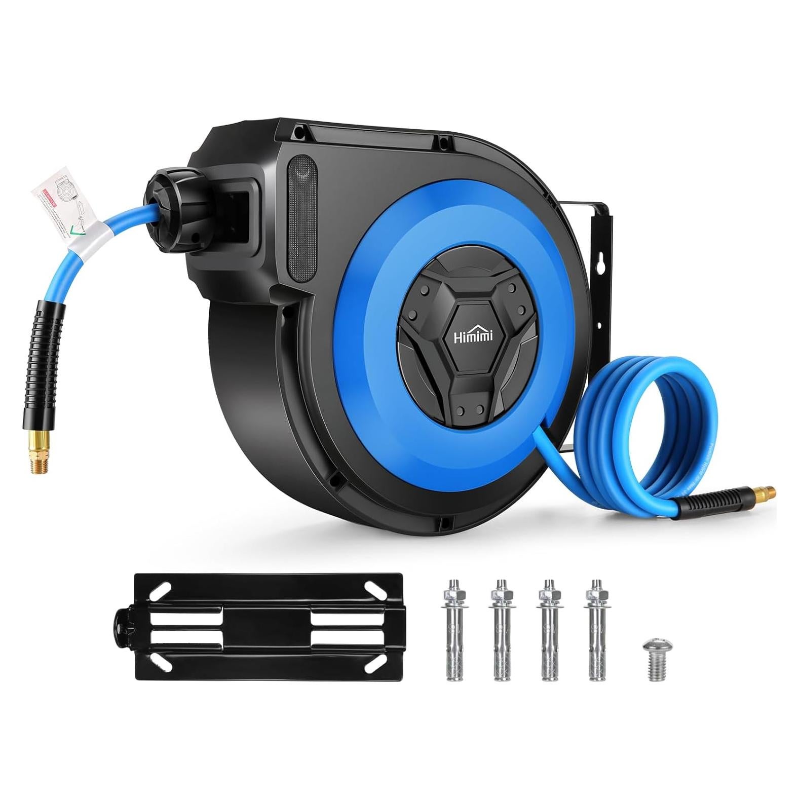 Carrete de Manguera de Aire Retráctil Himimi 15.24M 300PSI