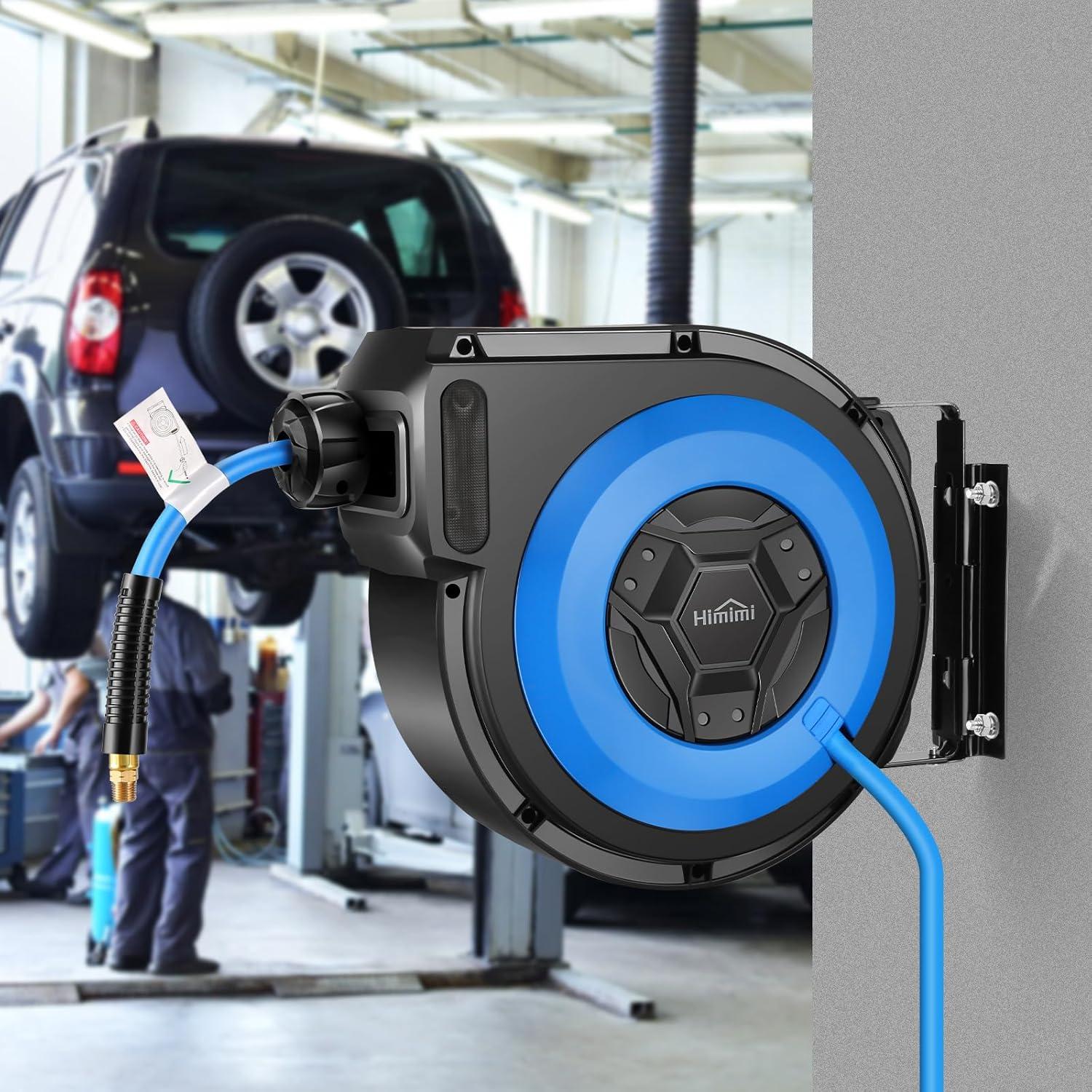 Carrete de Manguera de Aire Retráctil Himimi 15.24M 300PSI