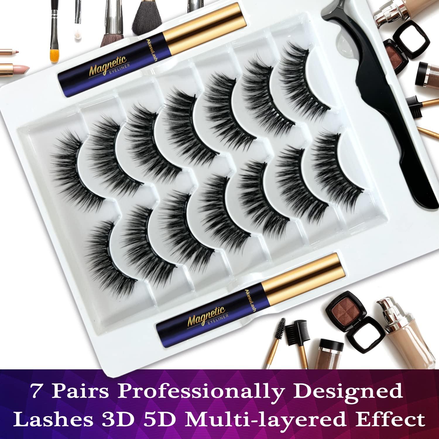 Pestañas Magnéticas AkesuLash 3D Ojos de Gato - 7 Pares