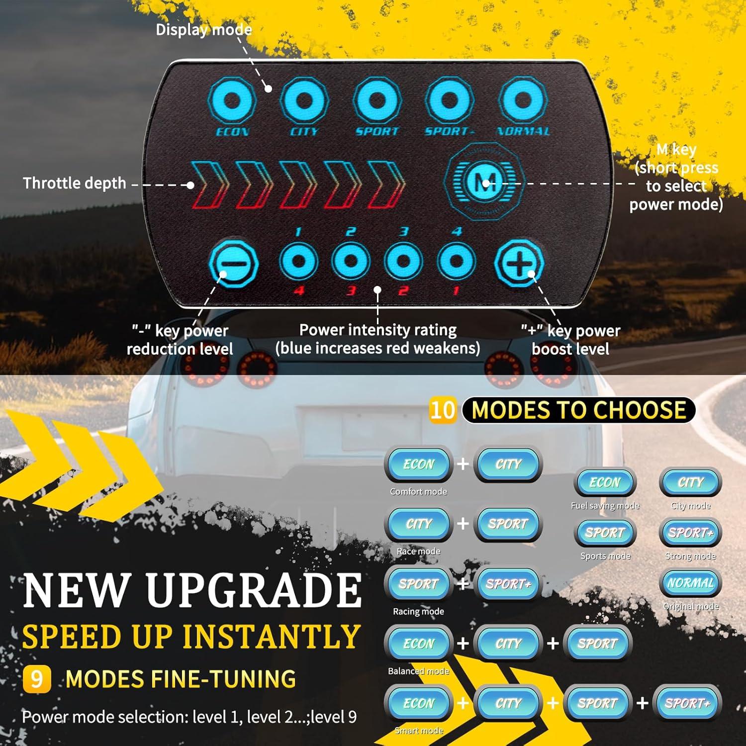 Controlador de Respuesta del Acelerador ZOSANY 10 Modos 167g